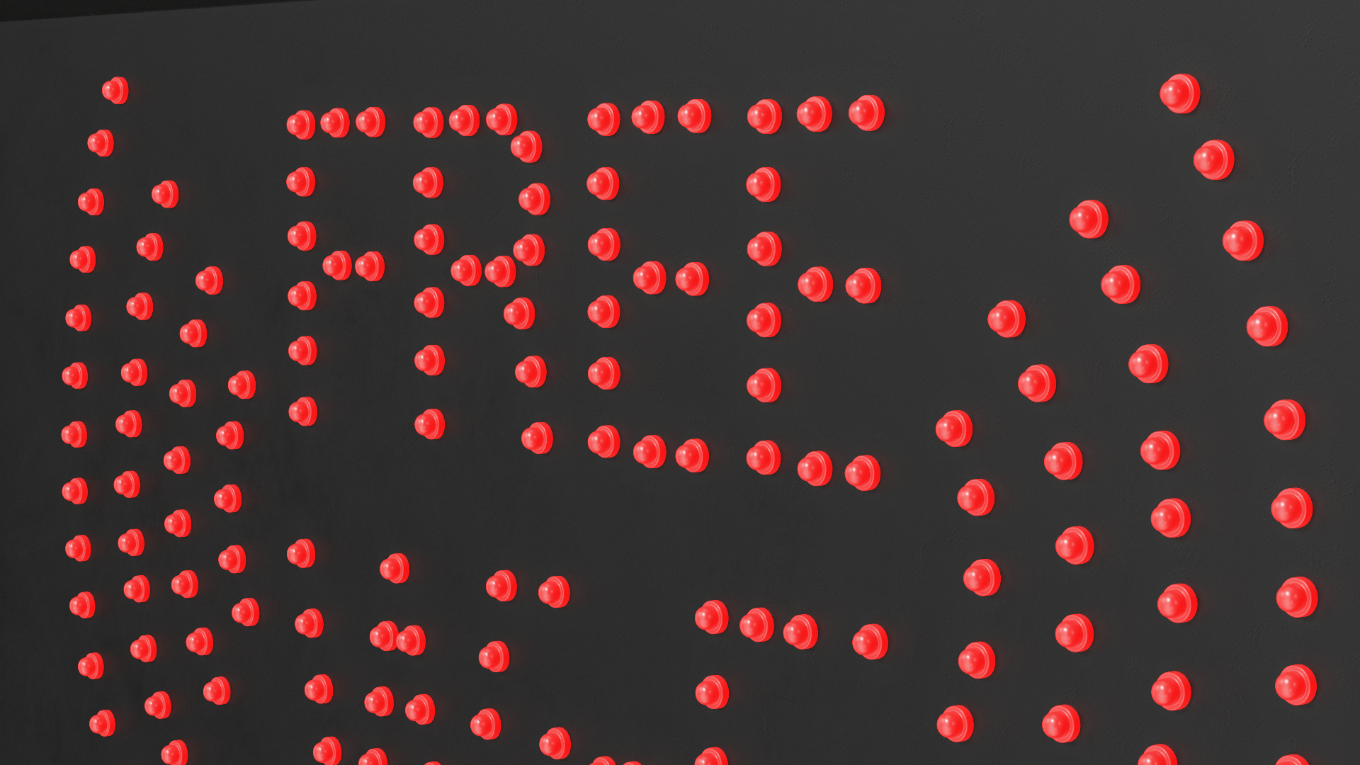 3D Free WiFi LED Sign Red Neon Light ON