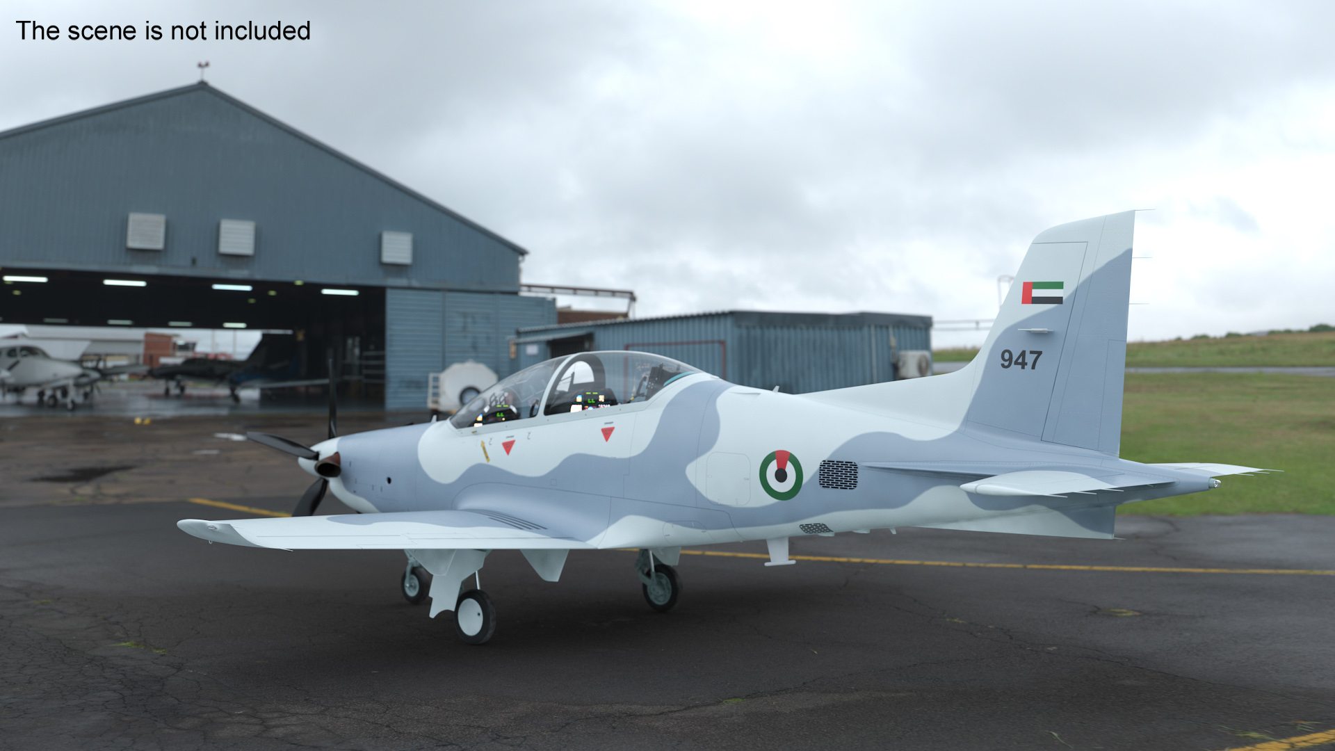 3D Training Aircraft Pilatus PC-21 Grey