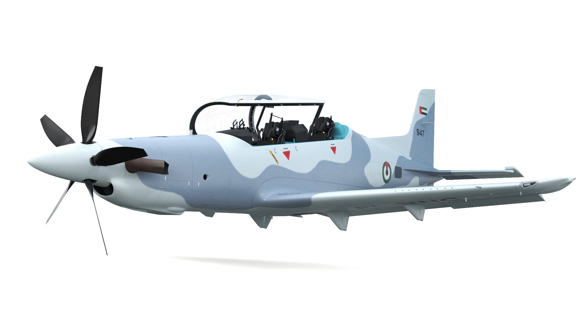 3D Training Aircraft Pilatus PC-21 Grey