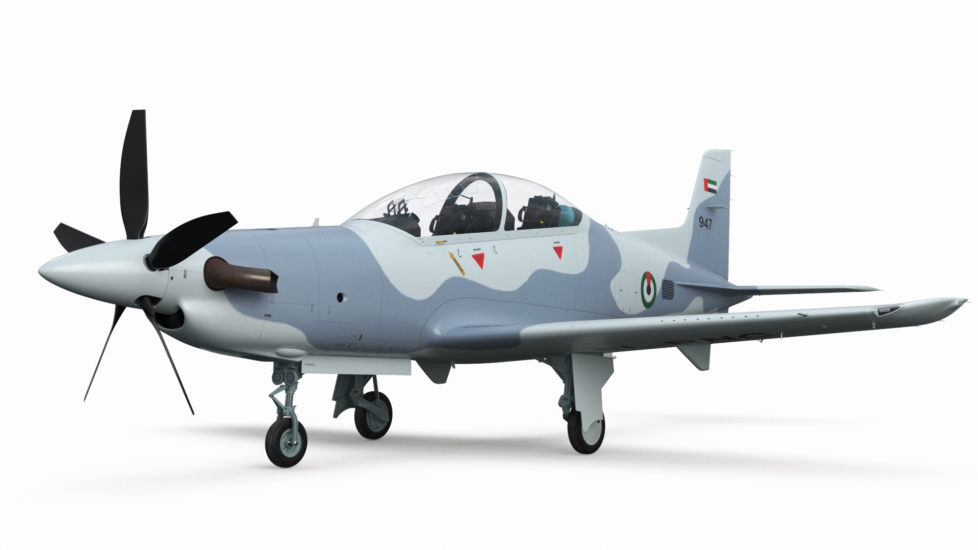3D Training Aircraft Pilatus PC-21 Grey