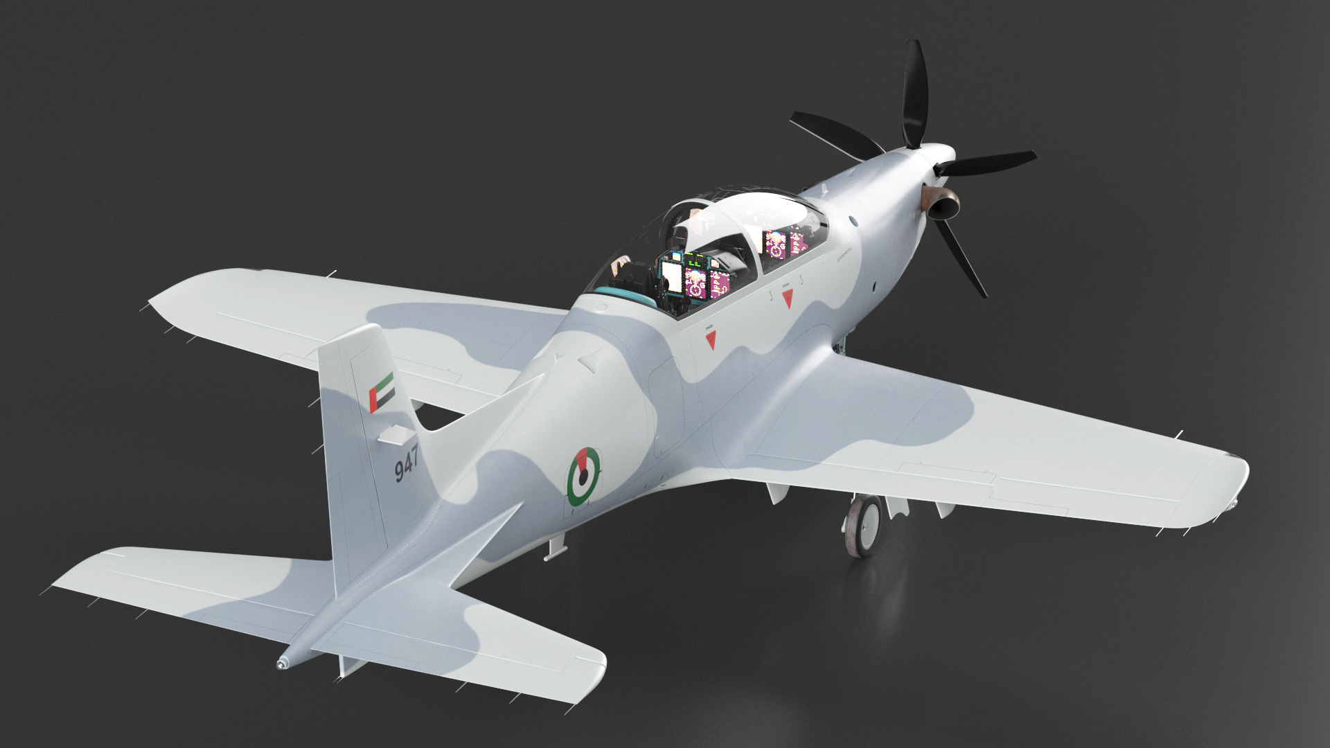 3D Training Aircraft Pilatus PC-21 Grey
