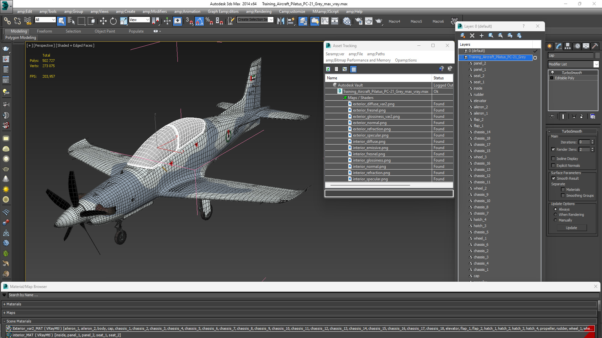 3D Training Aircraft Pilatus PC-21 Grey