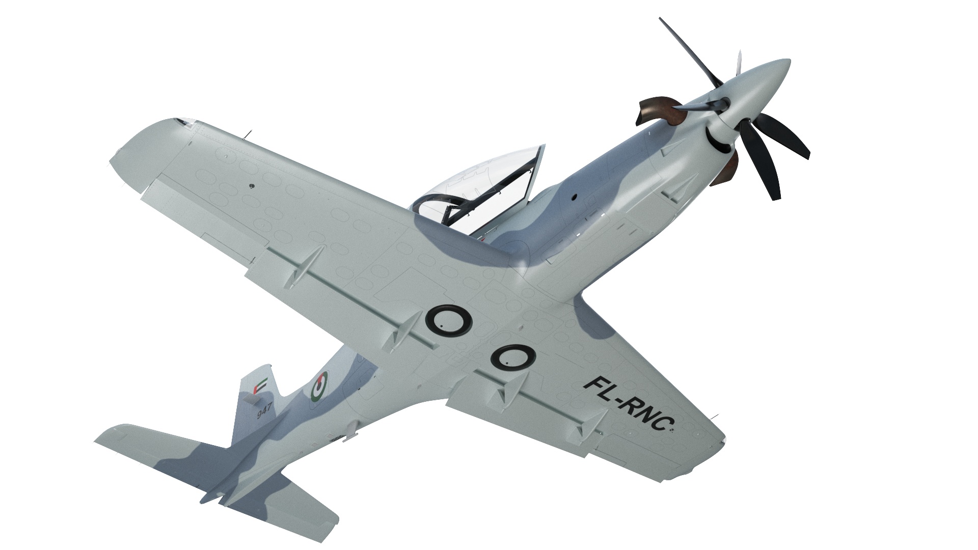 3D Training Aircraft Pilatus PC-21 Grey