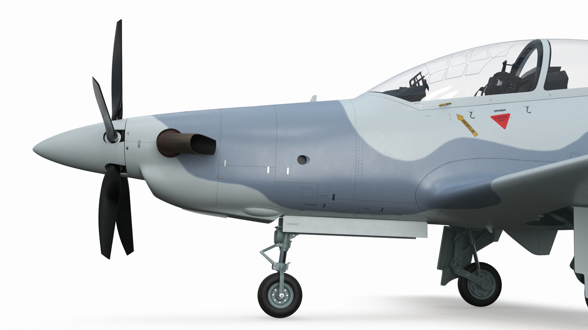 3D Training Aircraft Pilatus PC-21 Grey
