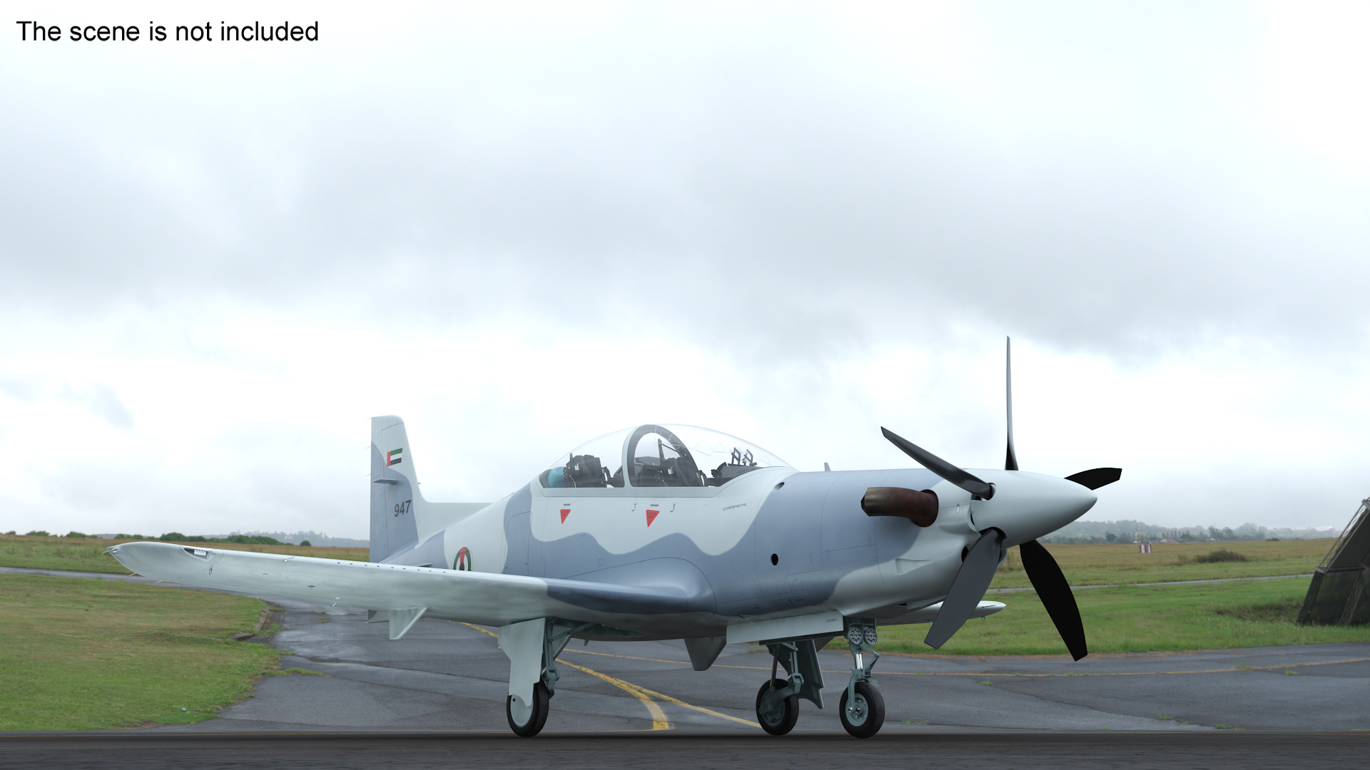 3D Training Aircraft Pilatus PC-21 Grey