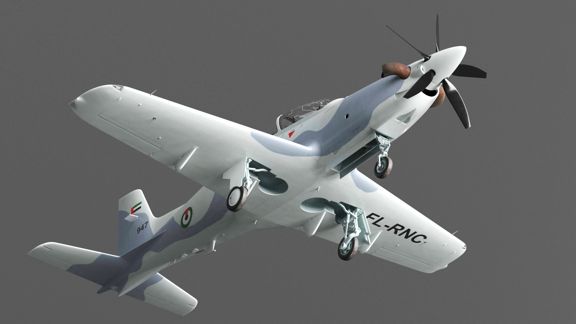 3D Training Aircraft Pilatus PC-21 Grey