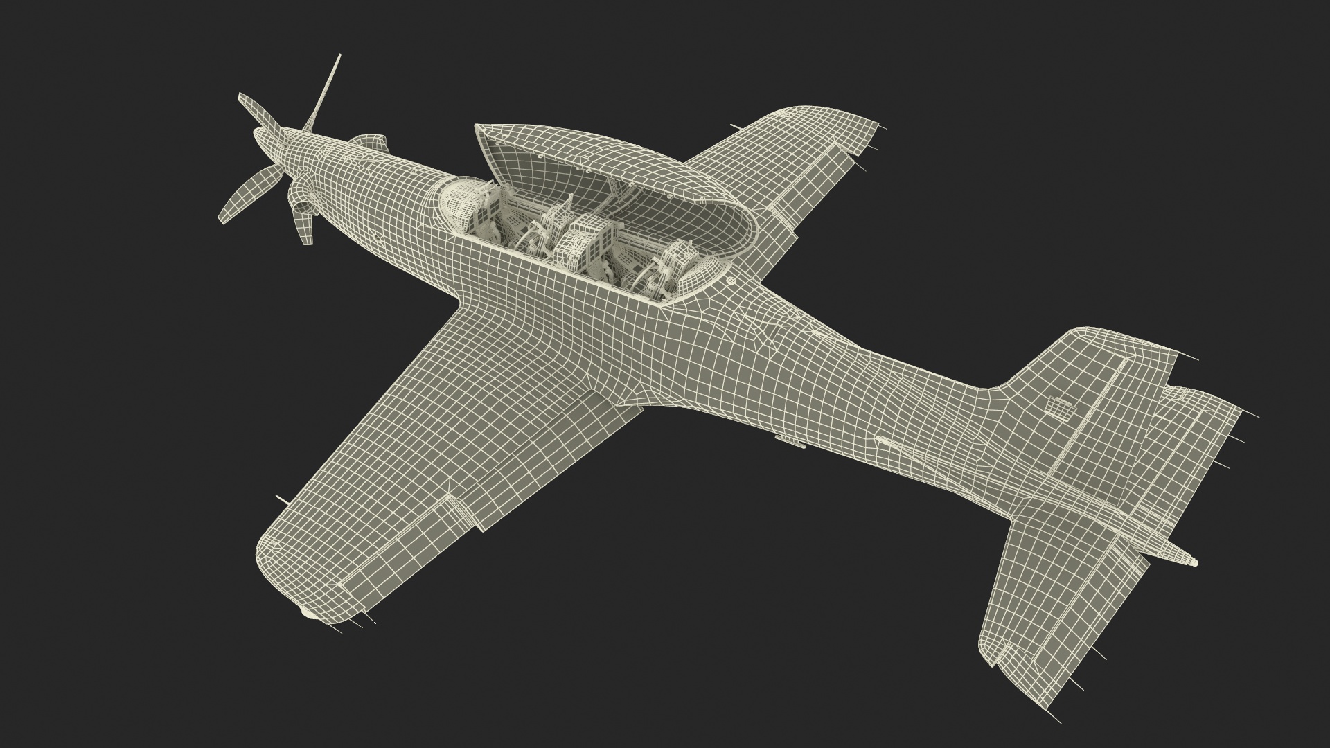 3D Training Aircraft Pilatus PC-21 Grey