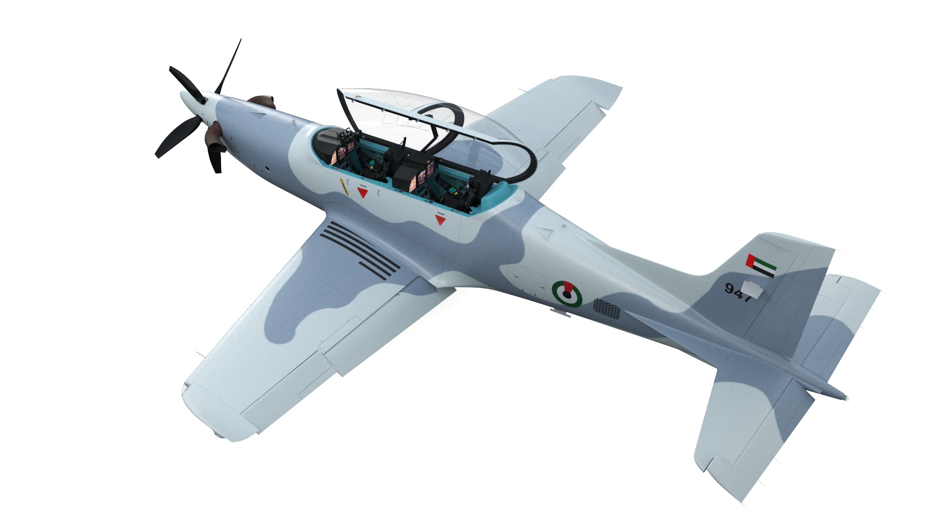 3D Training Aircraft Pilatus PC-21 Grey
