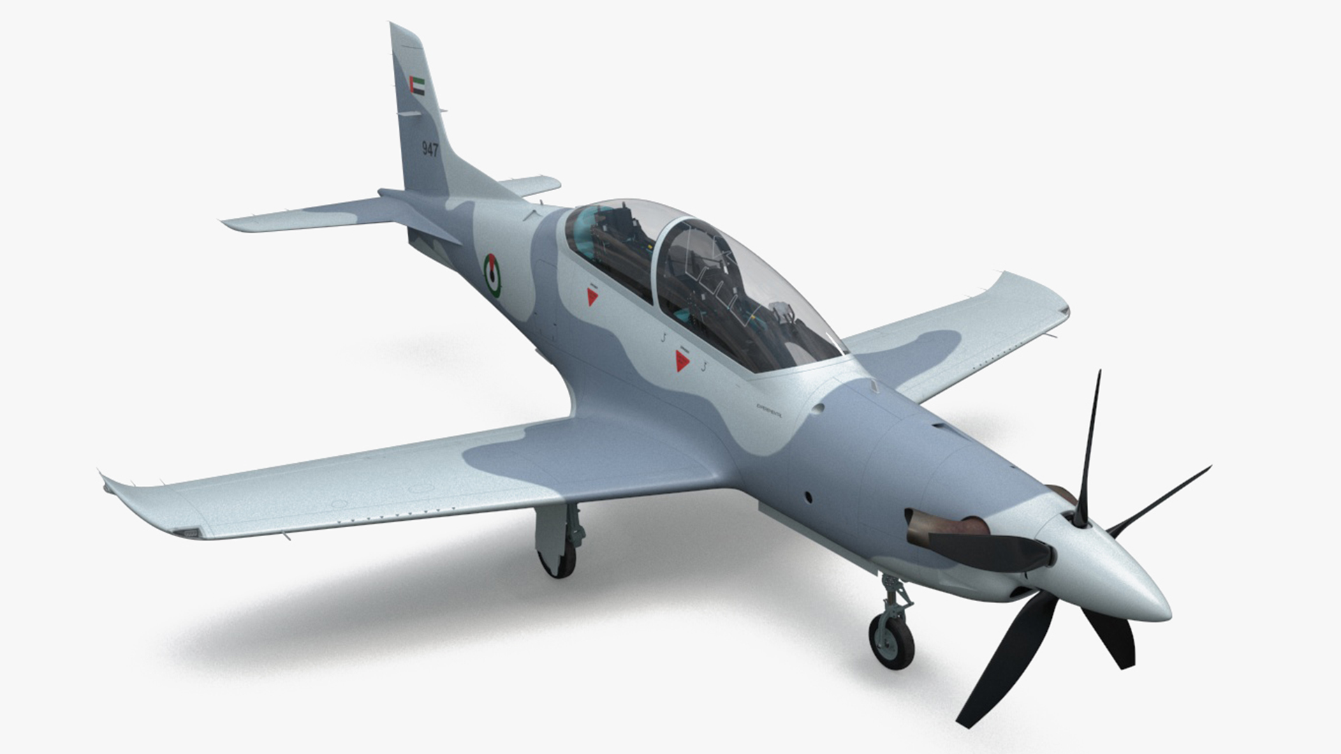 3D Training Aircraft Pilatus PC-21 Grey