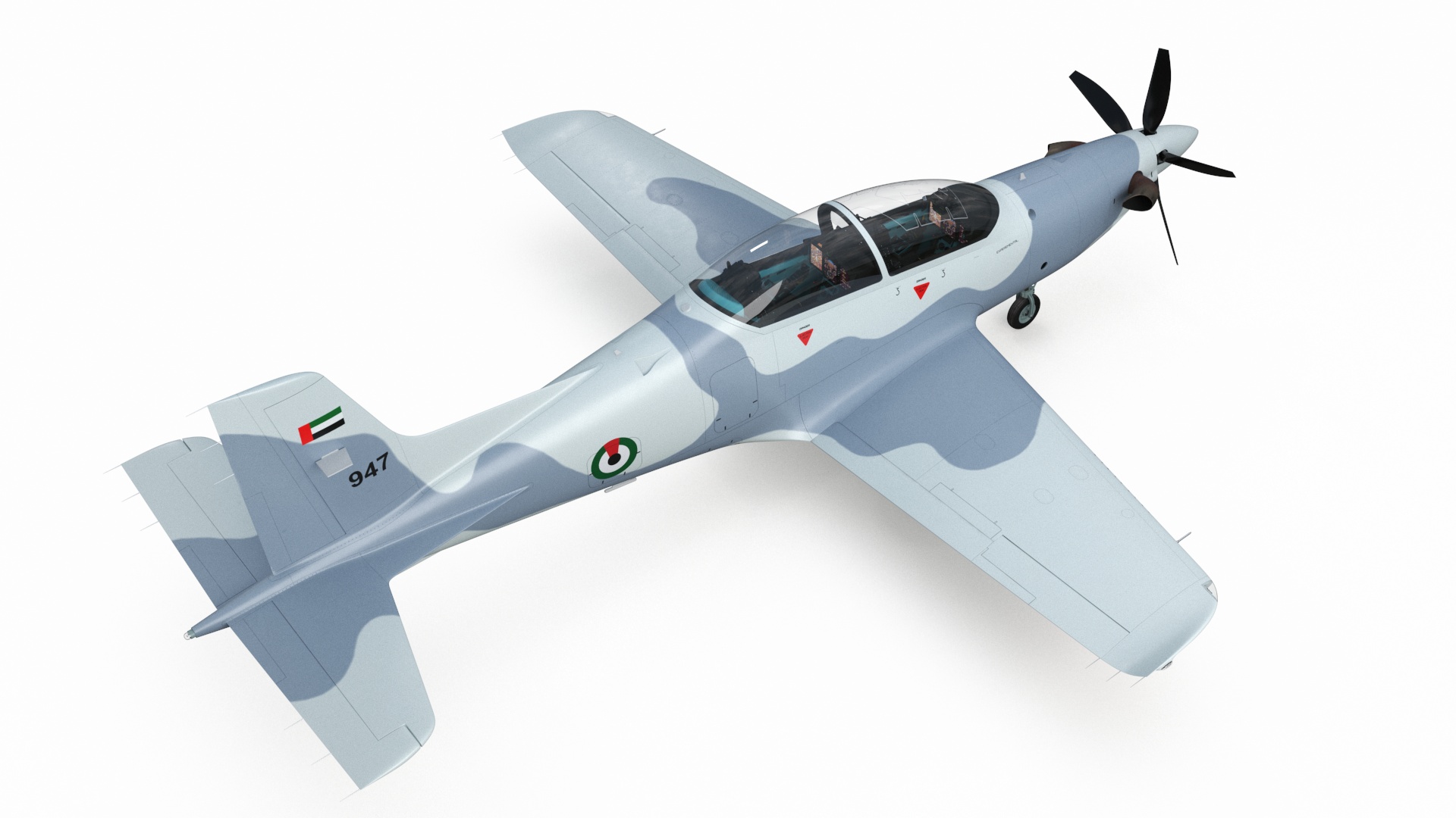 3D Training Aircraft Pilatus PC-21 Grey