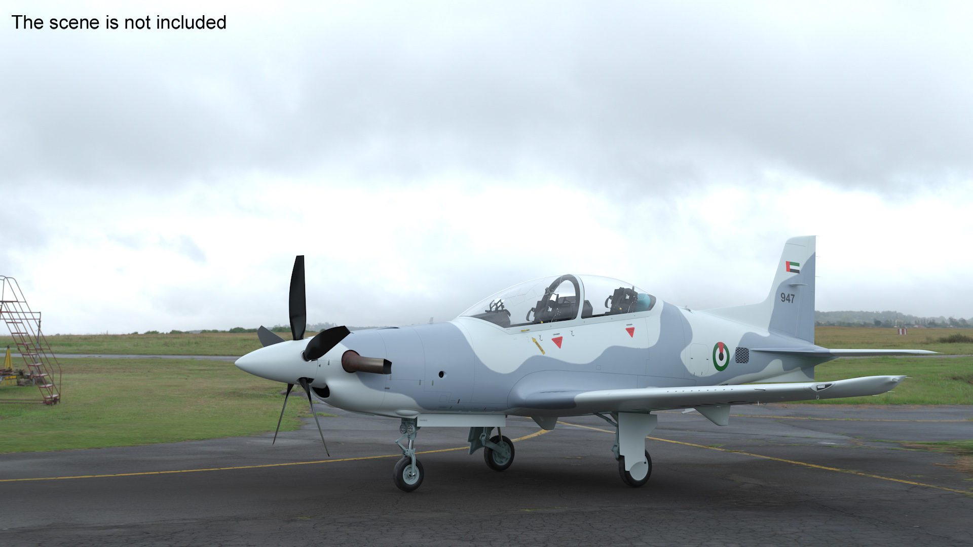 3D Training Aircraft Pilatus PC-21 Grey