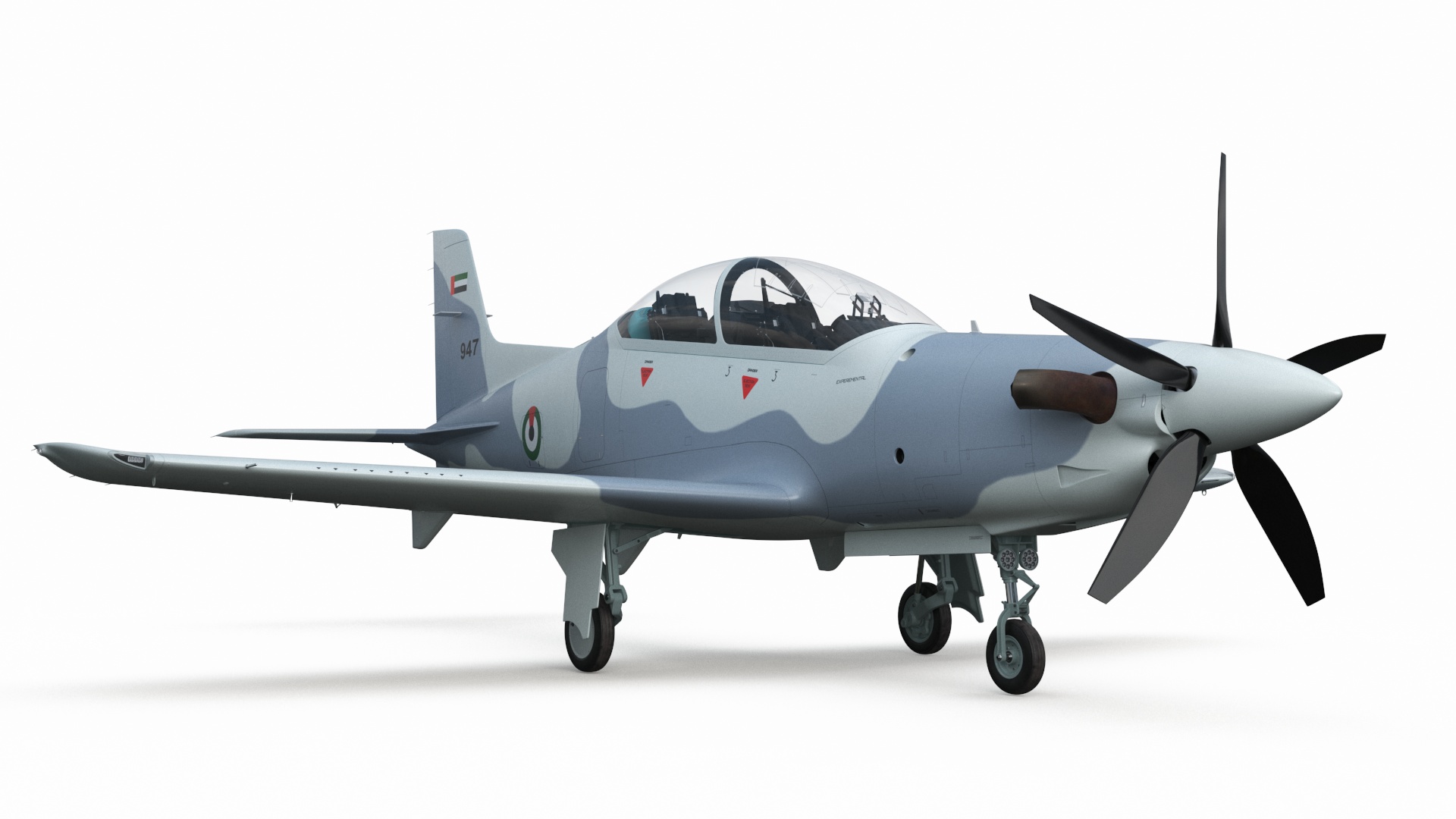 3D Training Aircraft Pilatus PC-21 Grey
