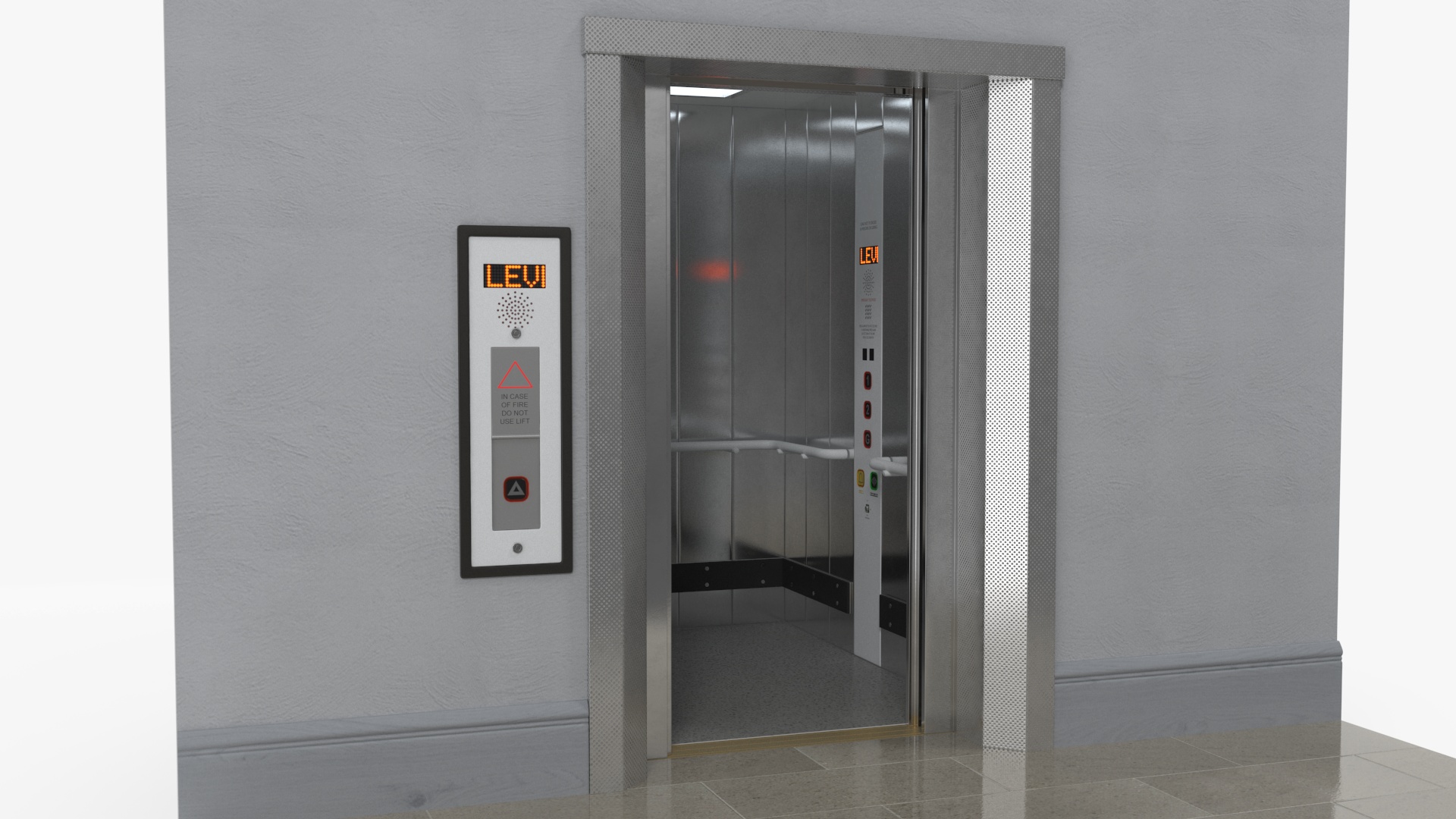 Modern Elevator Interior 3D model