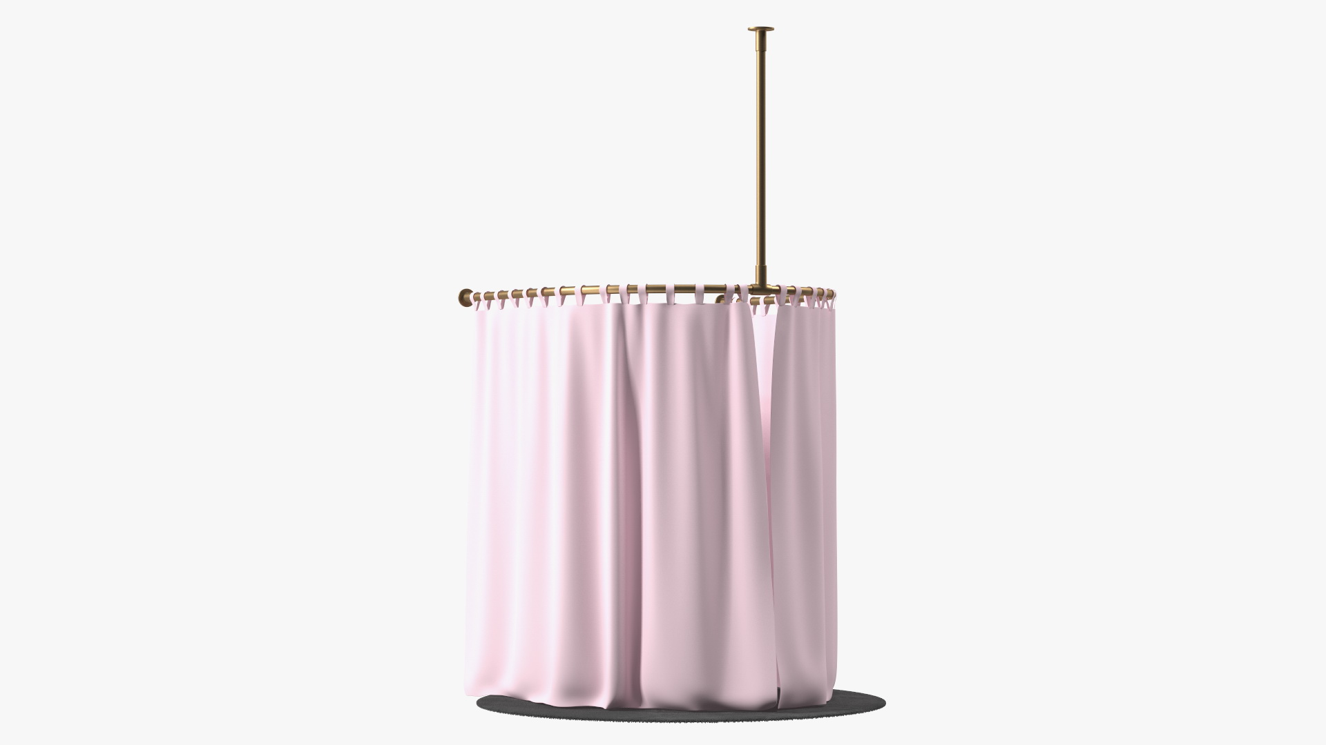 3D Clothing Store Fitting Room Pink Closed Fur model