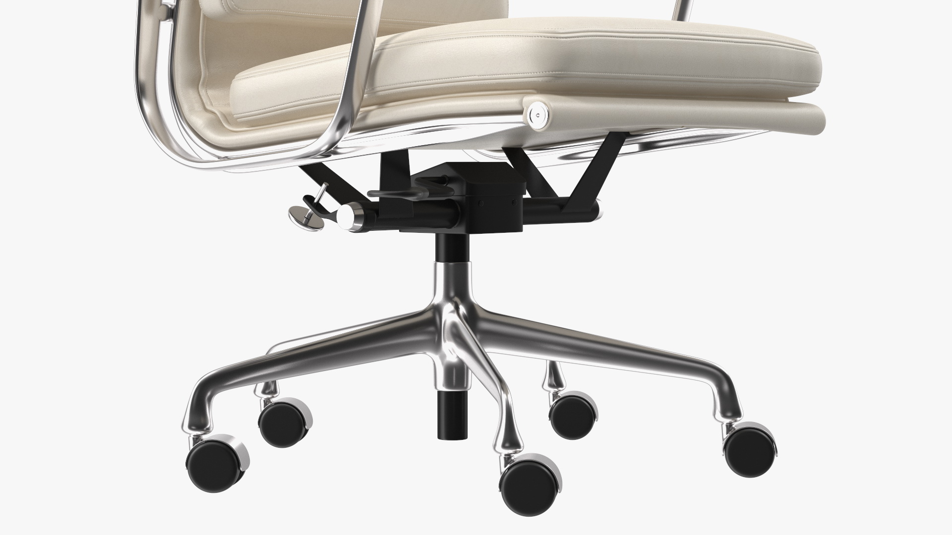 3D model Management Chair White Leather