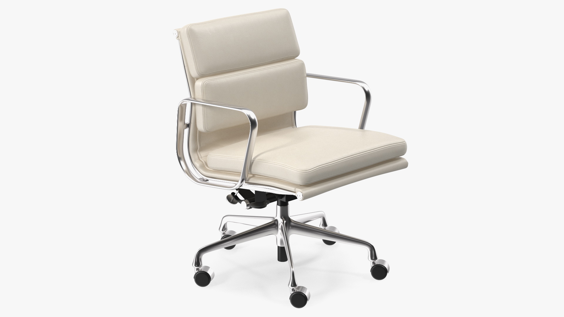 3D model Management Chair White Leather