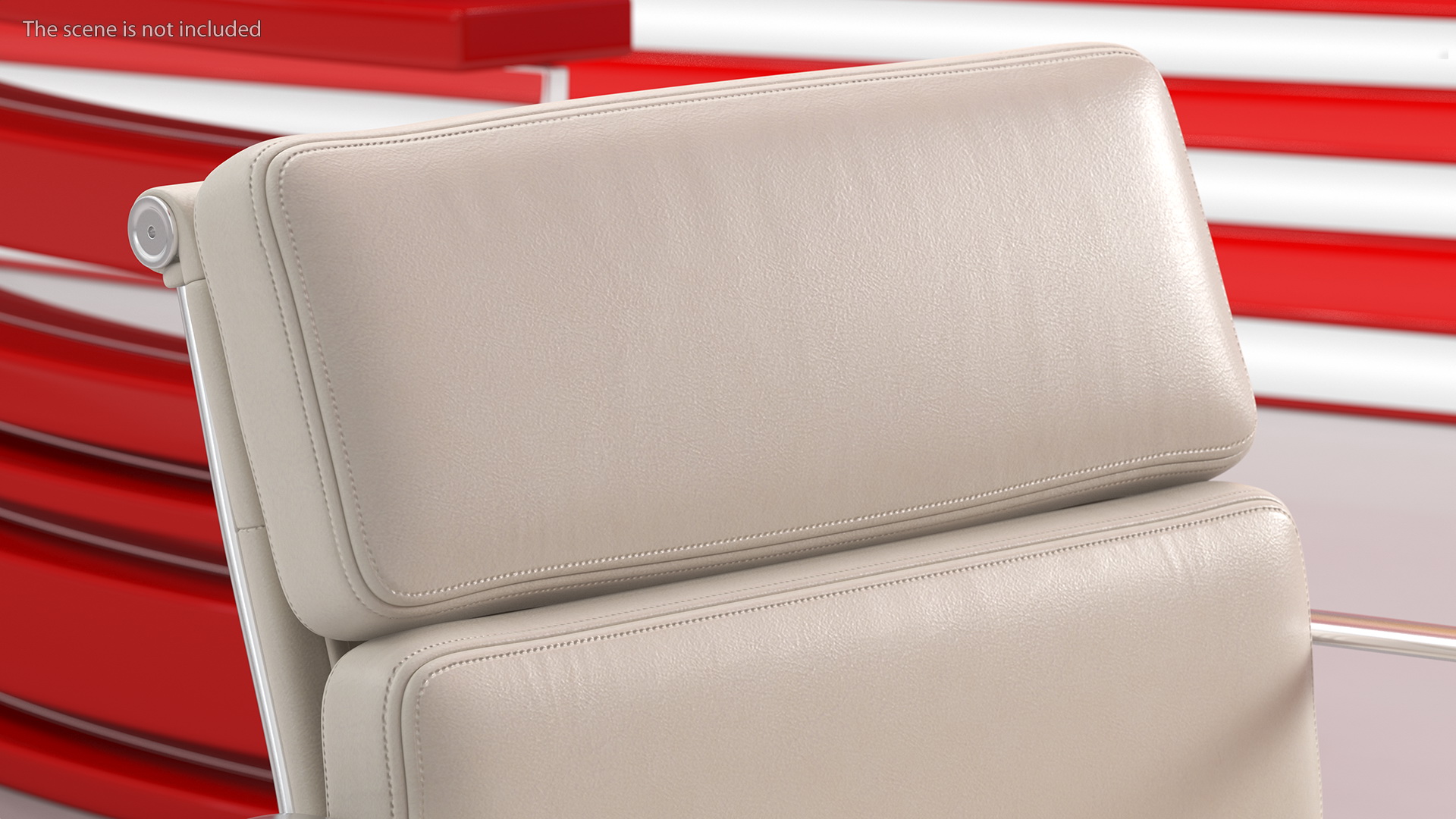 3D model Management Chair White Leather