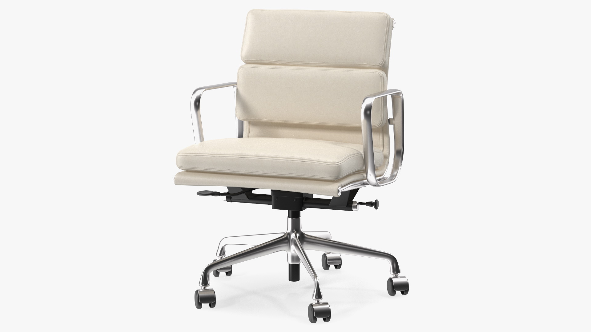 3D model Management Chair White Leather