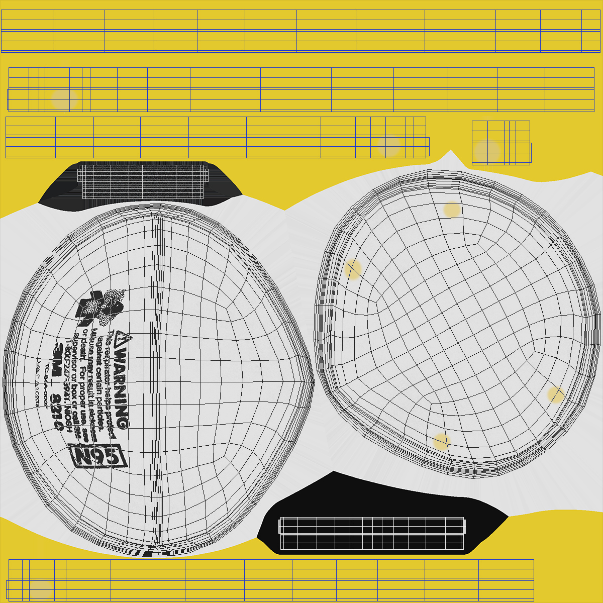 Particulate Respirator 3M 8210 N95 3D model