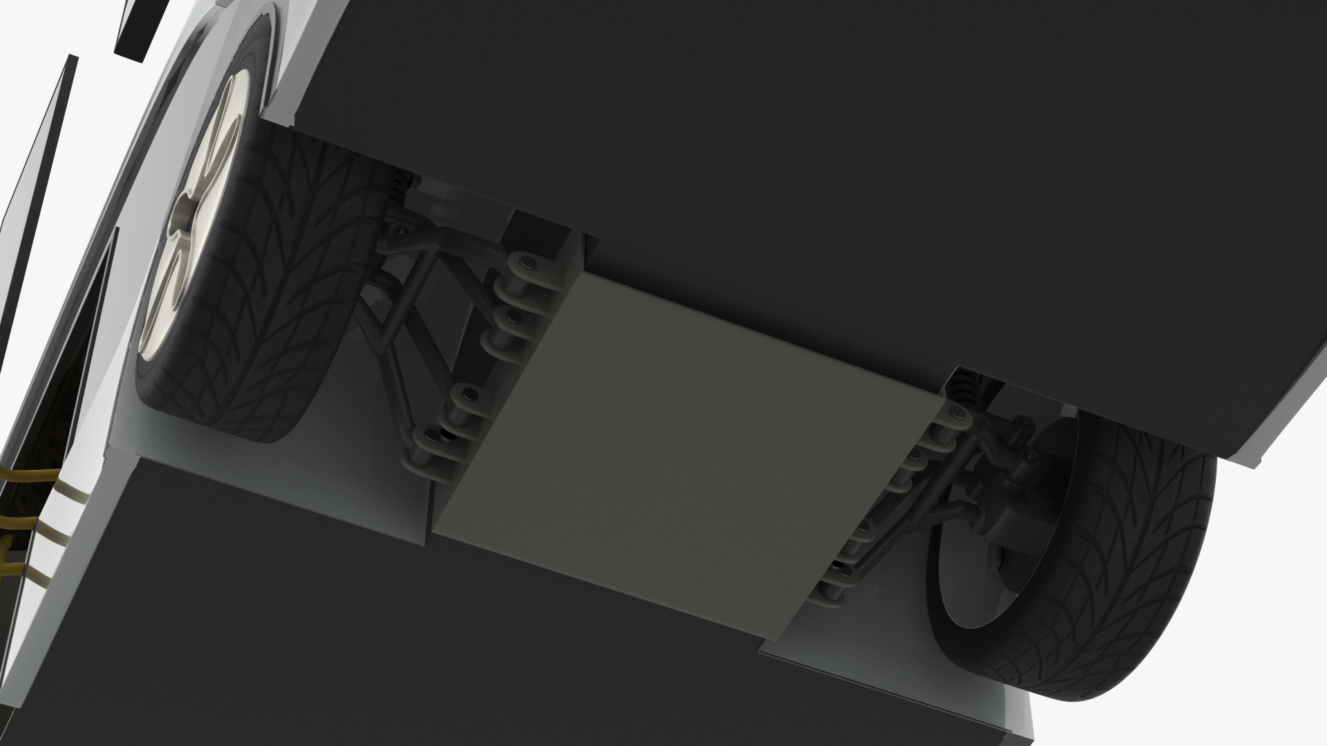 Futuristic Electric Bus Concept White 3D