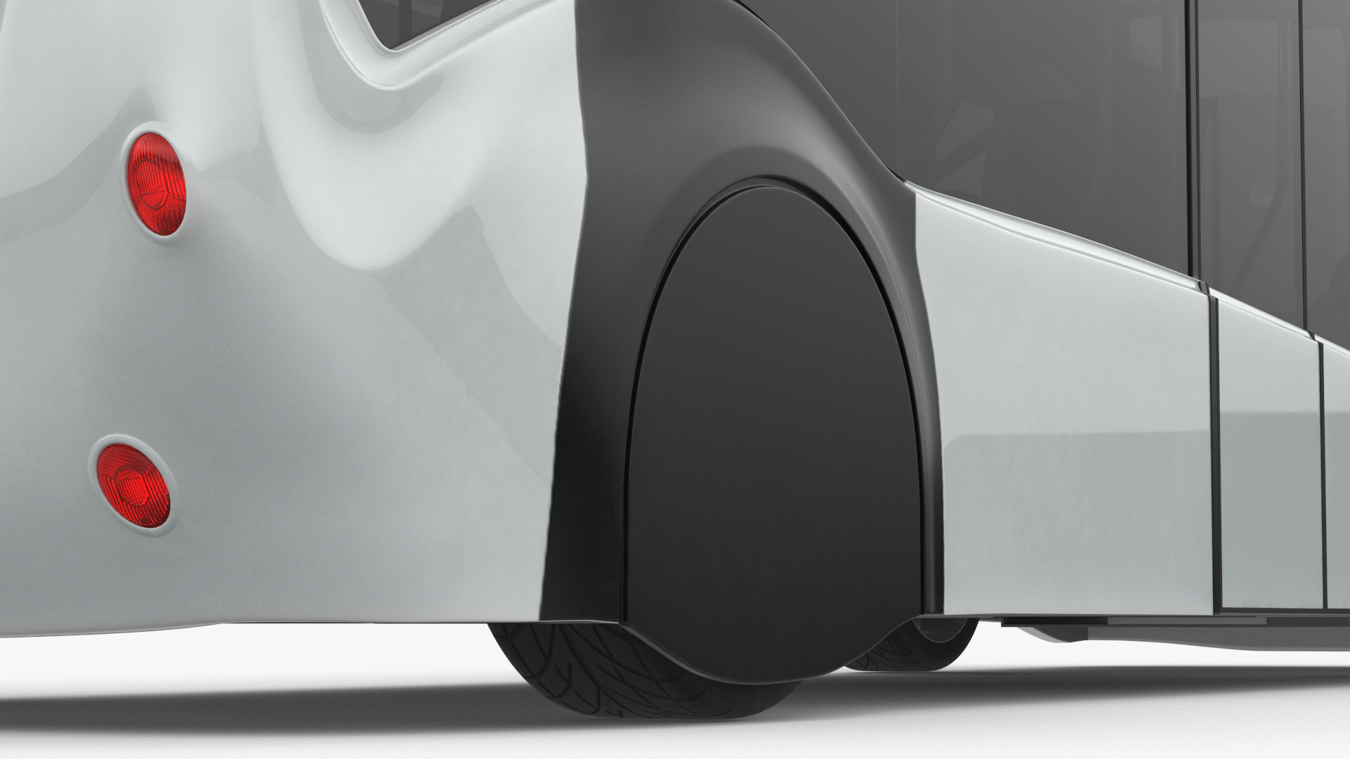 Futuristic Electric Bus Concept White 3D