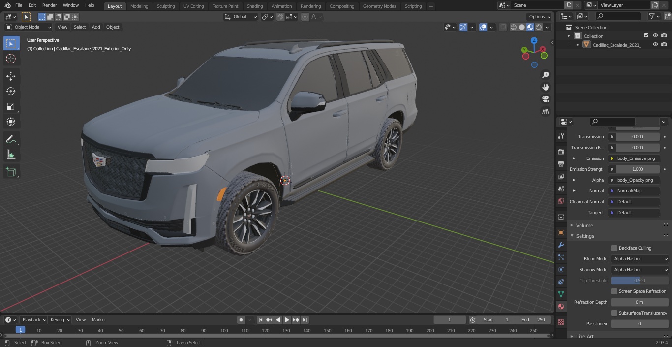 3D Cadillac Escalade 2021 Exterior Only