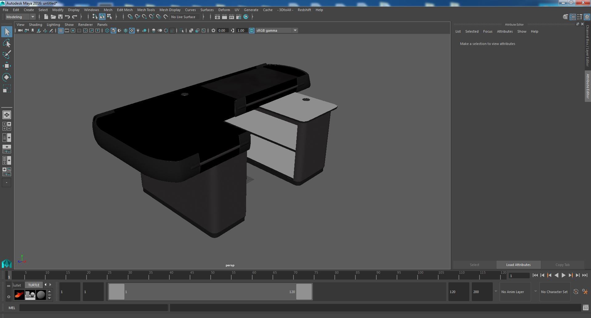 Large Modern Checkout Counter Grey 3D model