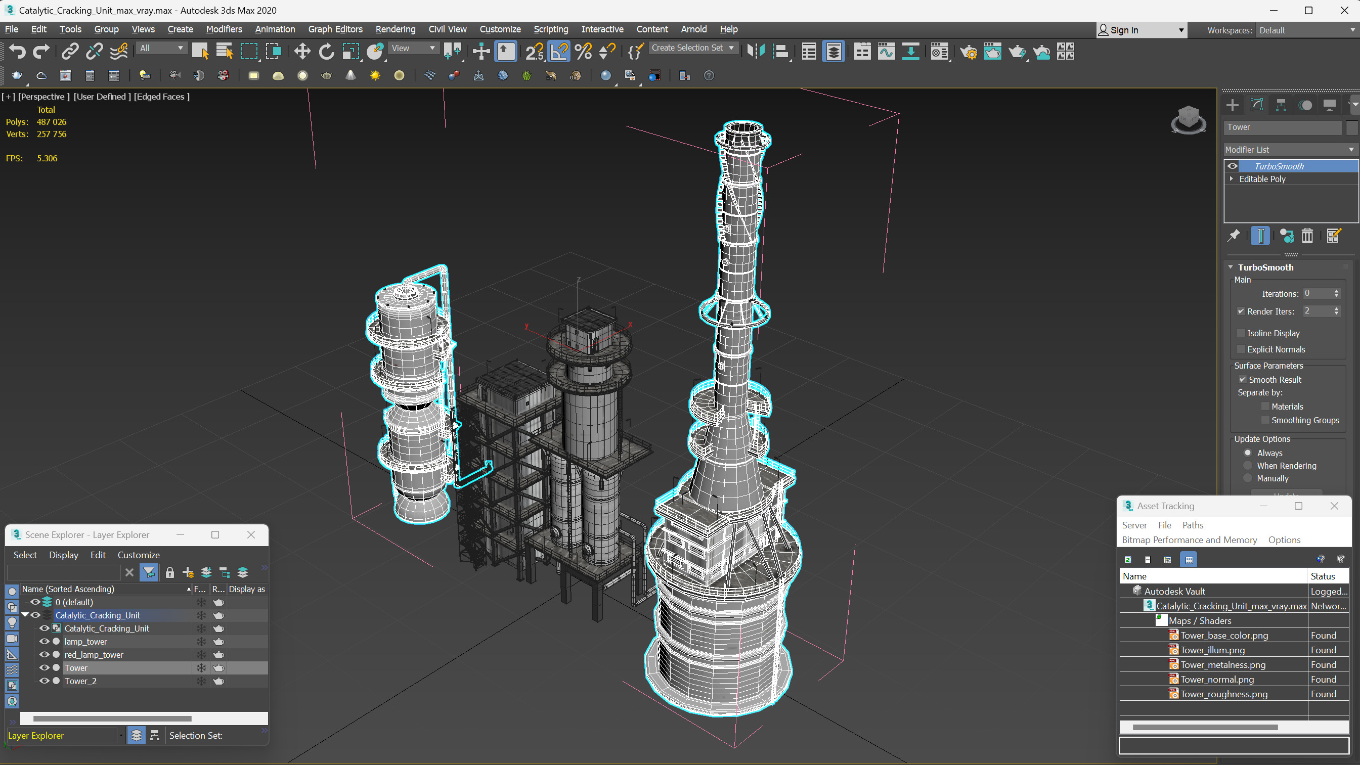 3D Catalytic Cracking Unit model