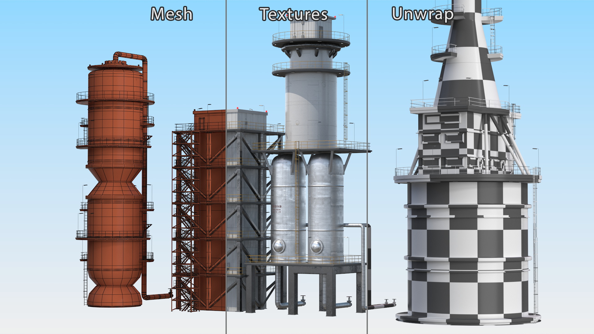 3D Catalytic Cracking Unit model