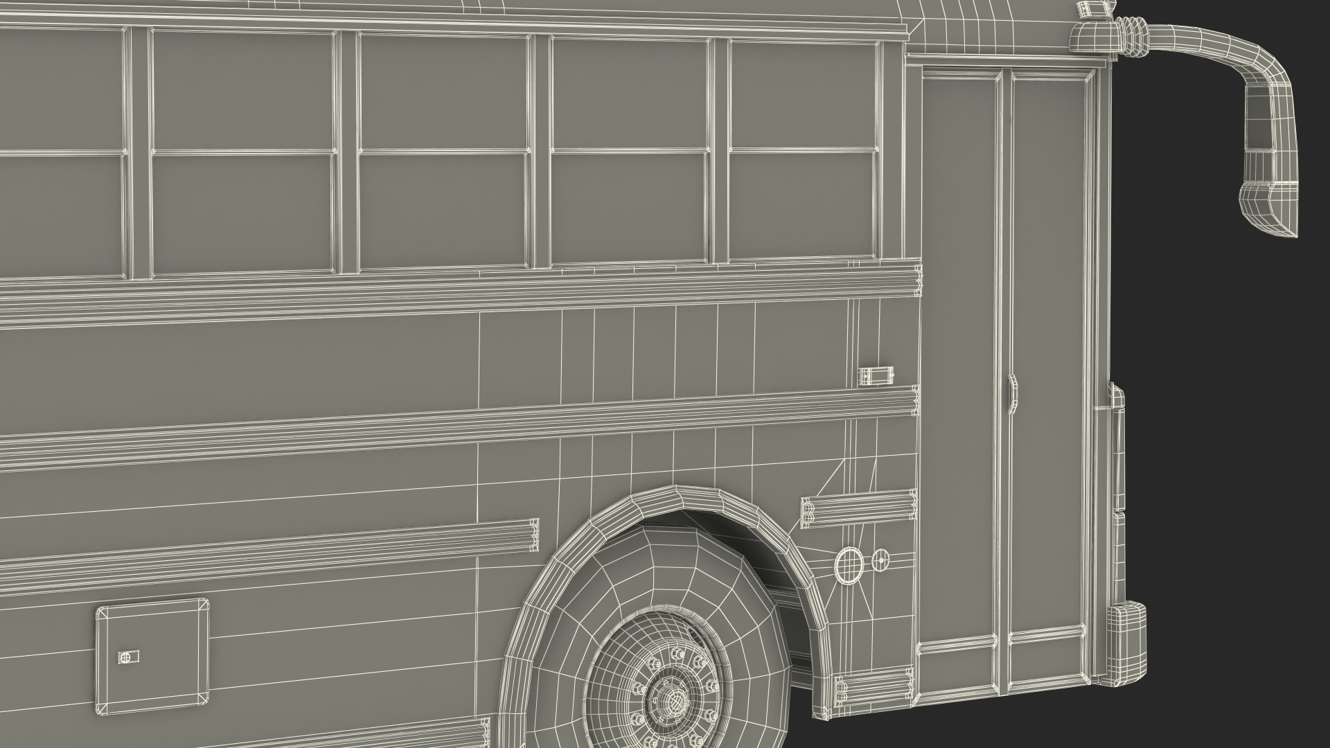 3D Thomas Saf T Liner School Bus Exterior Only model