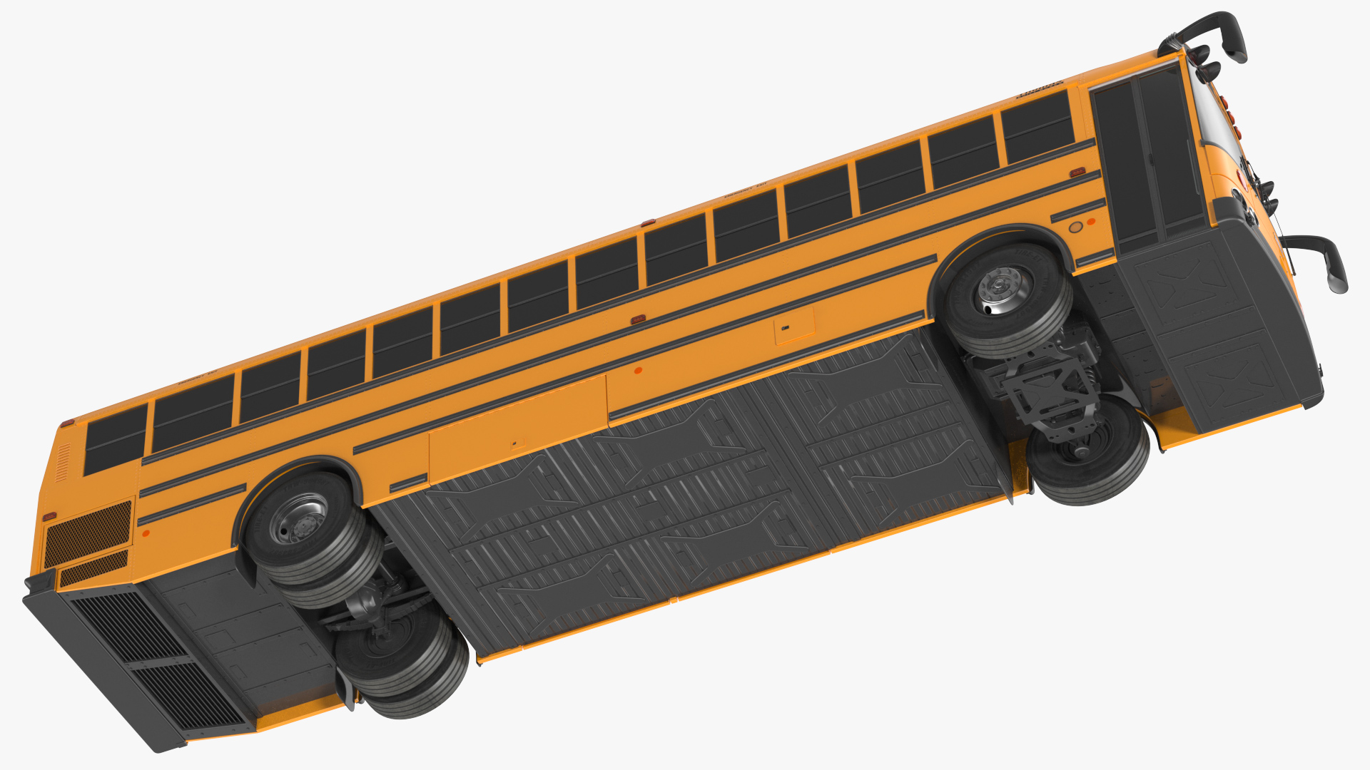 3D Thomas Saf T Liner School Bus Exterior Only model