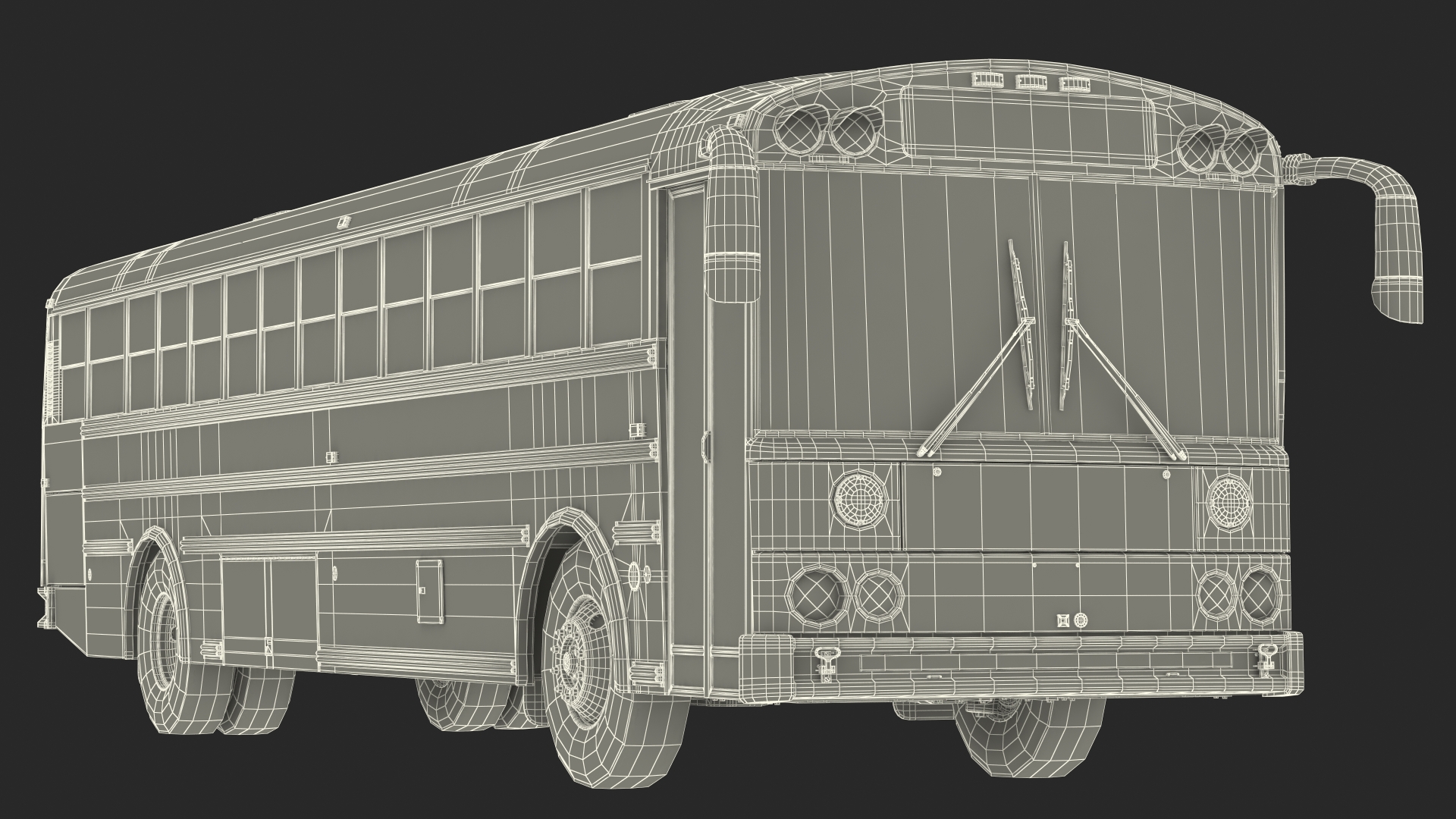 3D Thomas Saf T Liner School Bus Exterior Only model