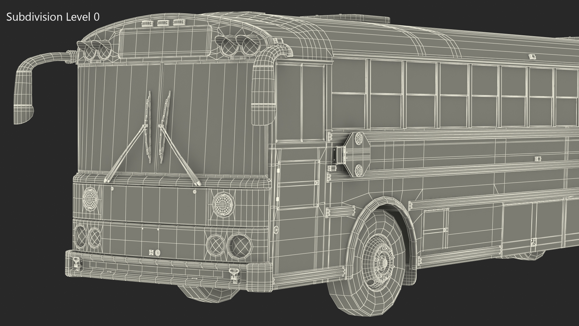 3D Thomas Saf T Liner School Bus Exterior Only model