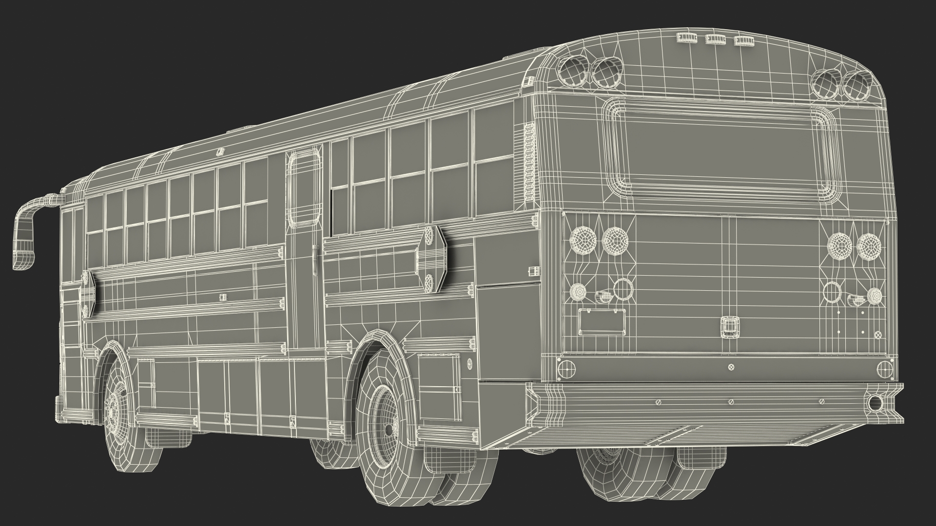 3D Thomas Saf T Liner School Bus Exterior Only model
