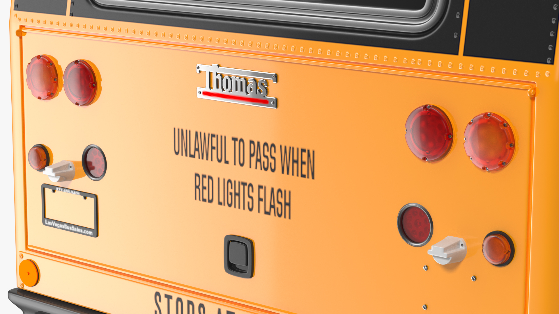 3D Thomas Saf T Liner School Bus Exterior Only model