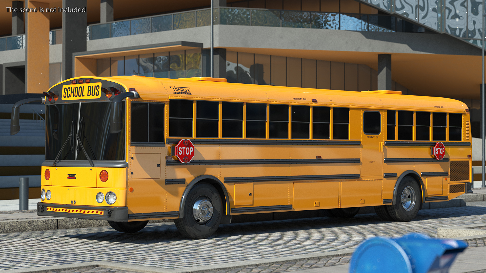 3D Thomas Saf T Liner School Bus Exterior Only model