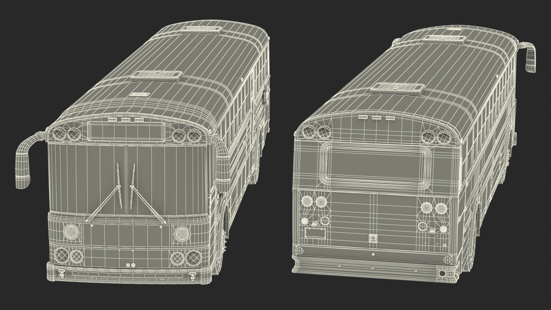 3D Thomas Saf T Liner School Bus Exterior Only model
