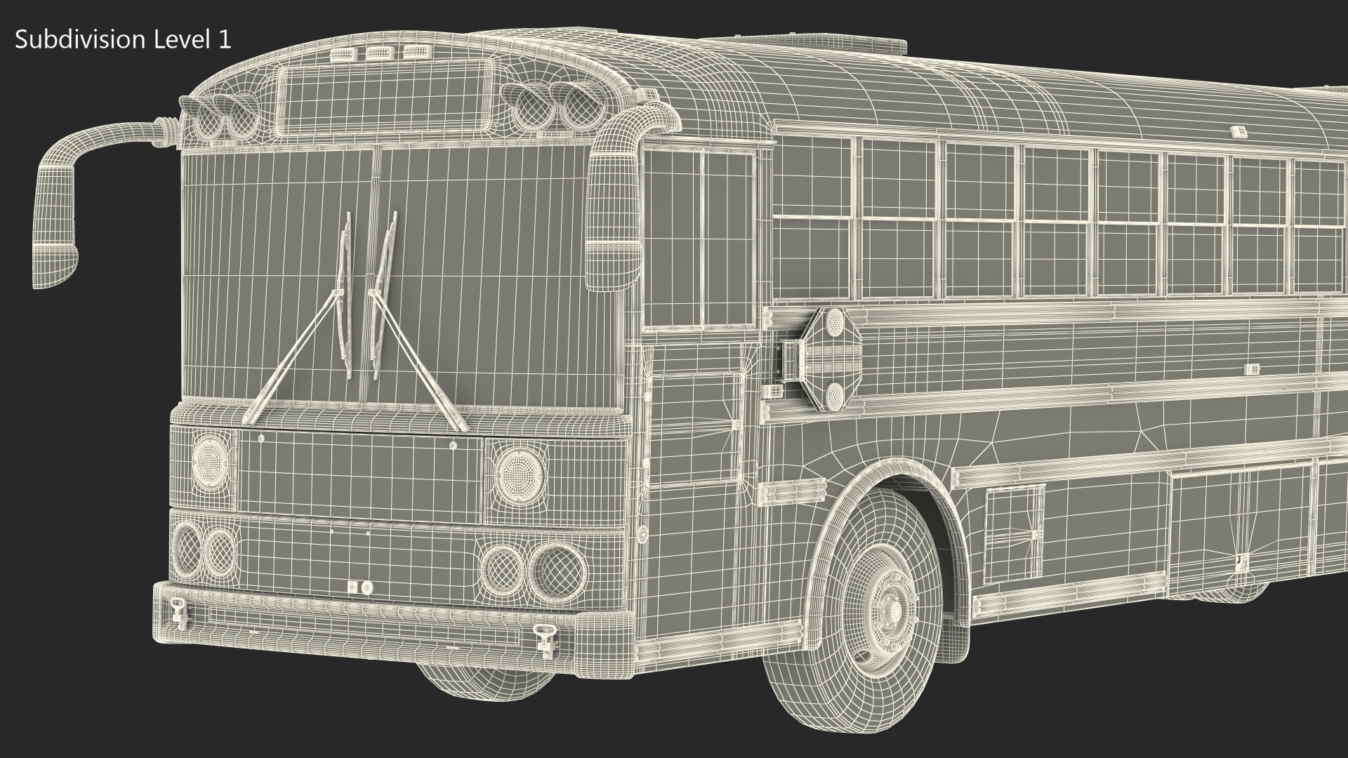 3D Thomas Saf T Liner School Bus Exterior Only model