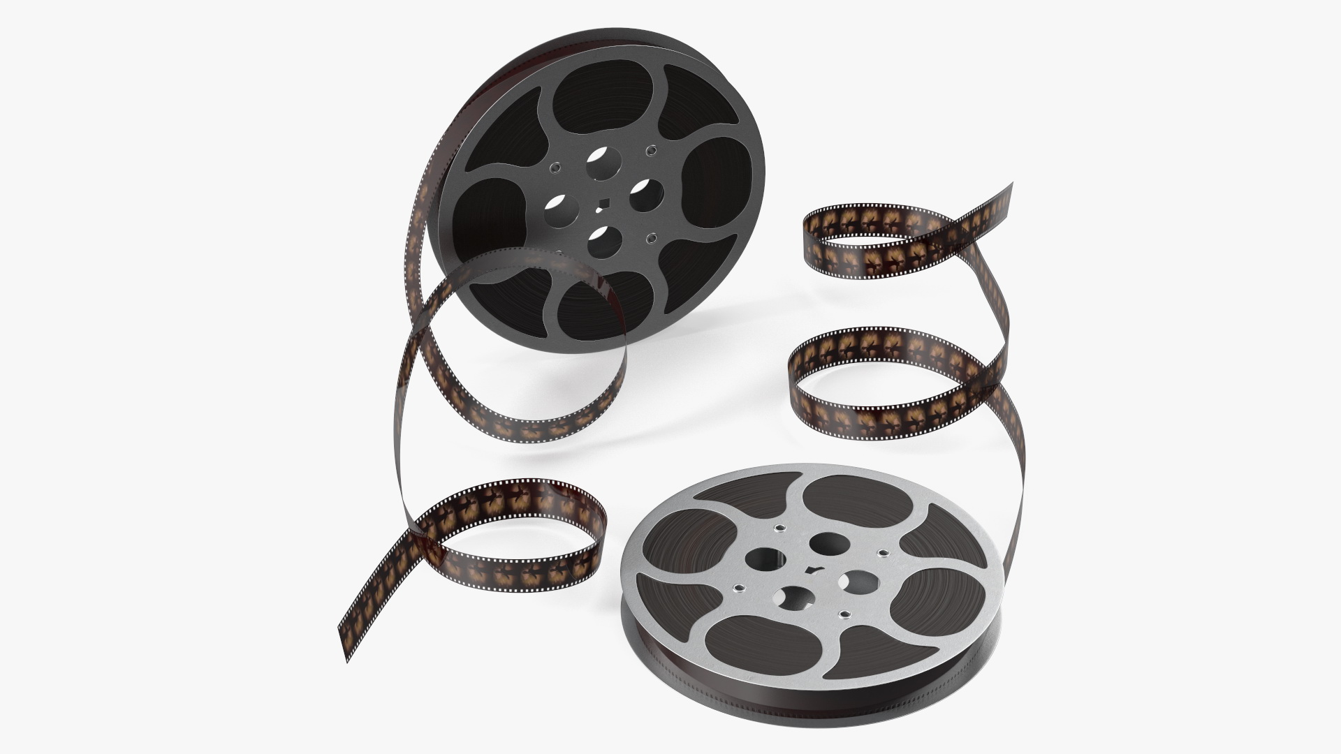 3D Vintage Movie Reel model
