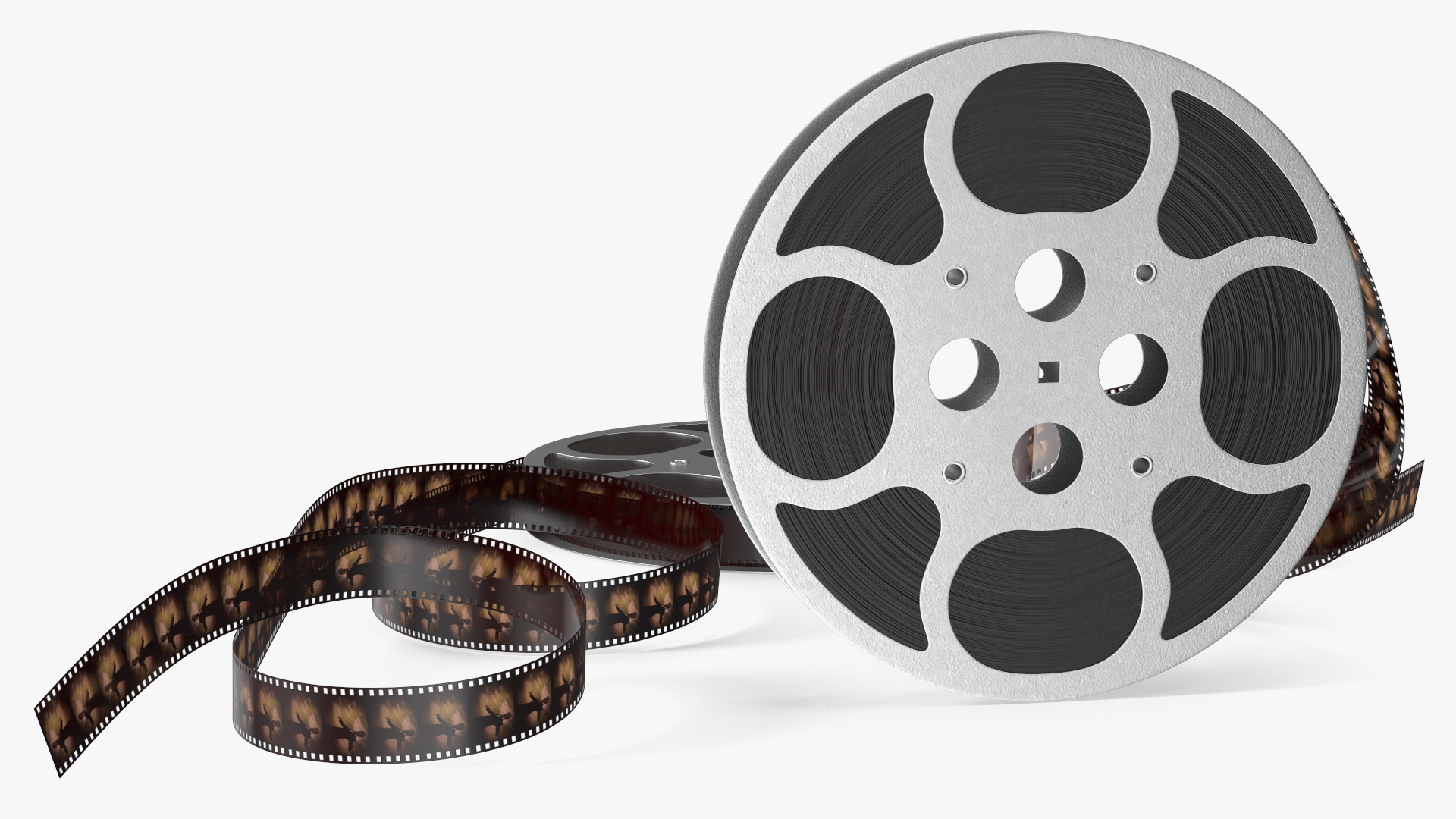 3D Vintage Movie Reel model