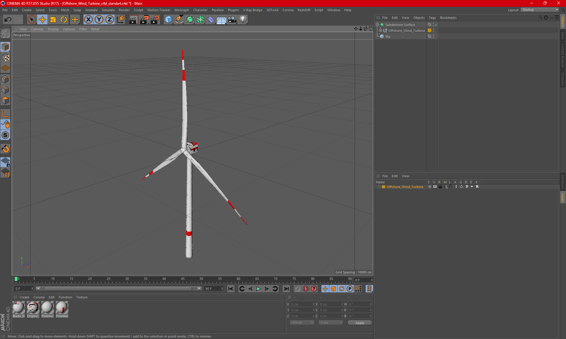 3D Offshore Wind Turbine