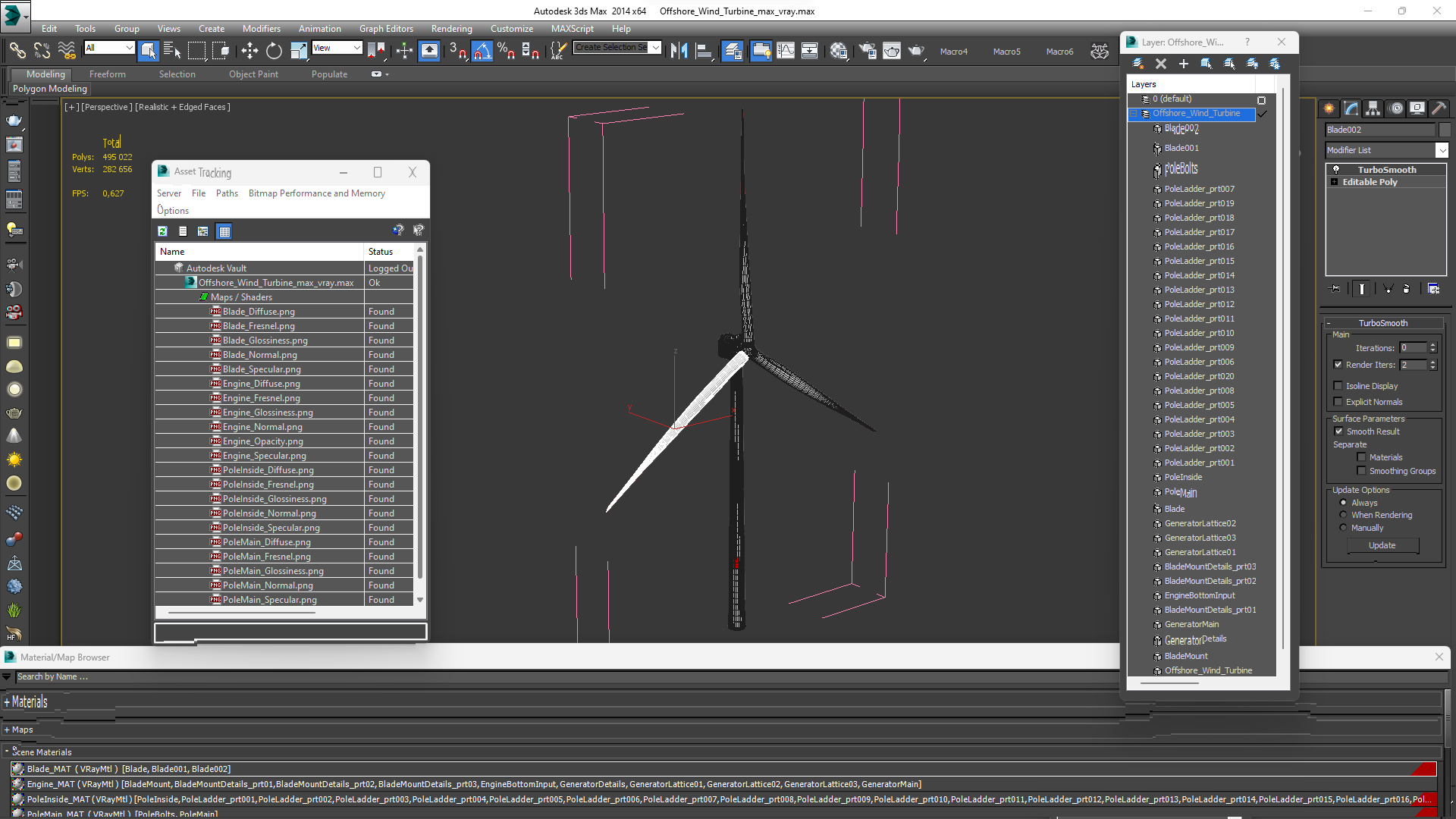 3D Offshore Wind Turbine