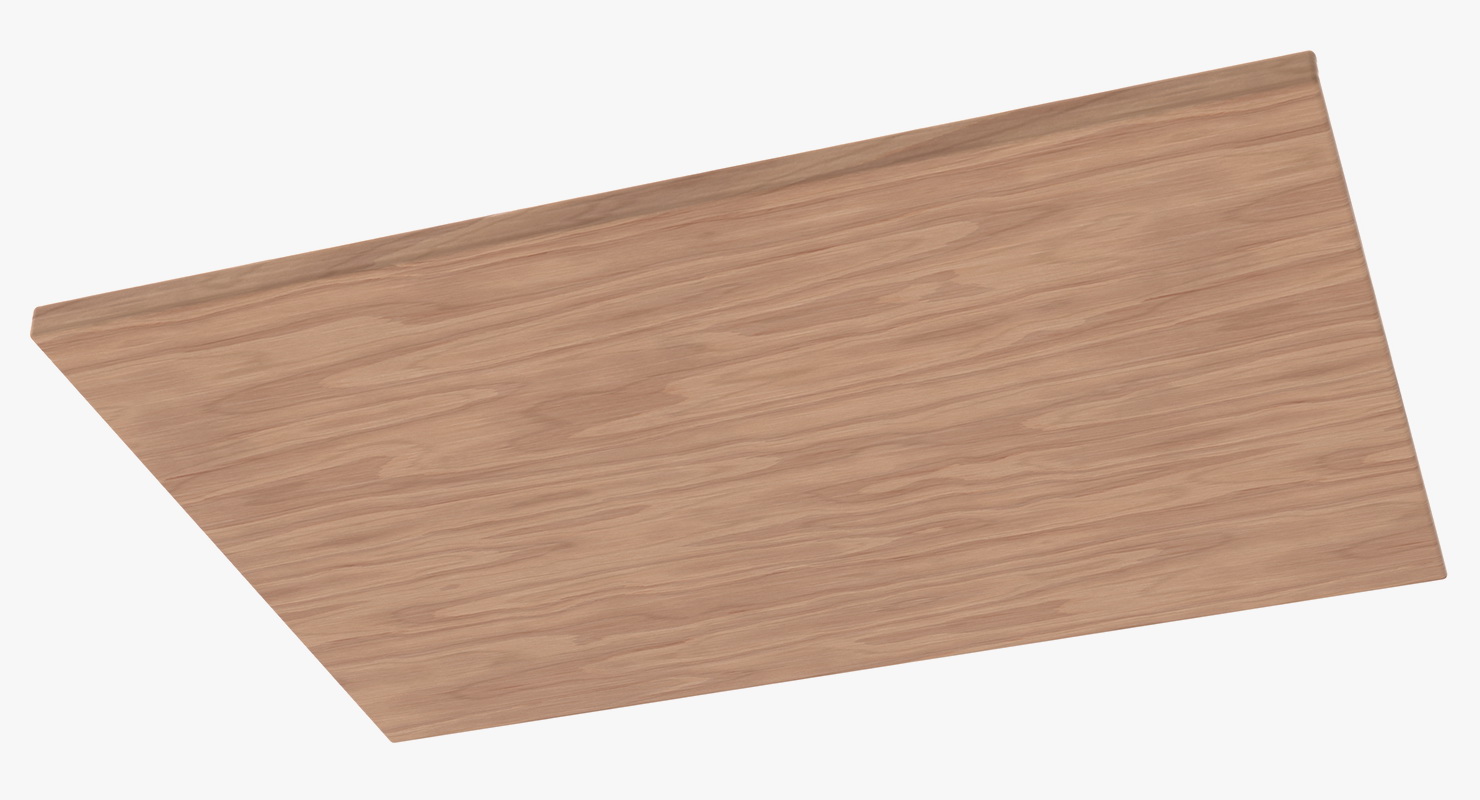 3D Thin Crust Pizza Dough on Wooden Board model