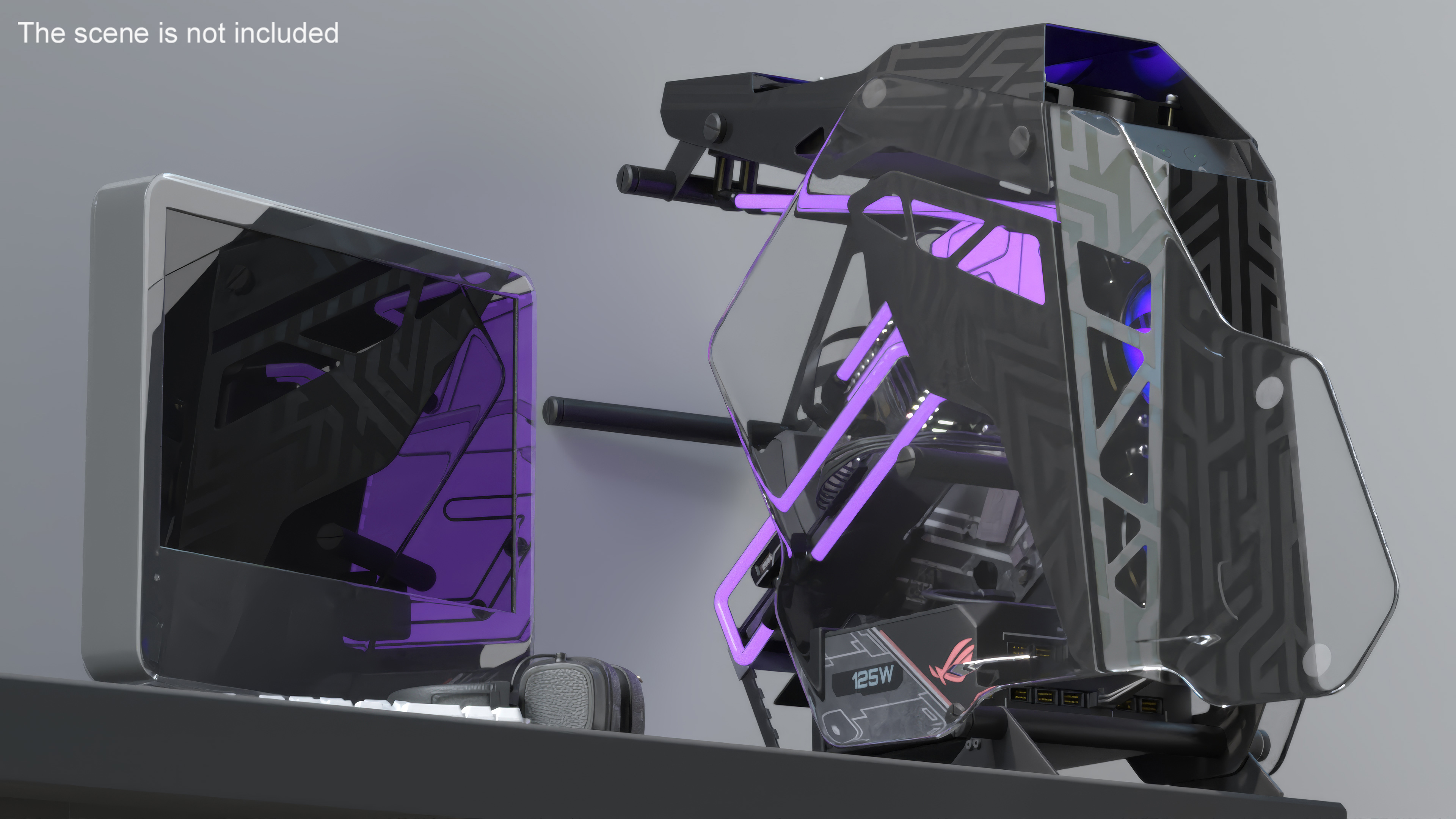 3D Gaming PC On State Open model