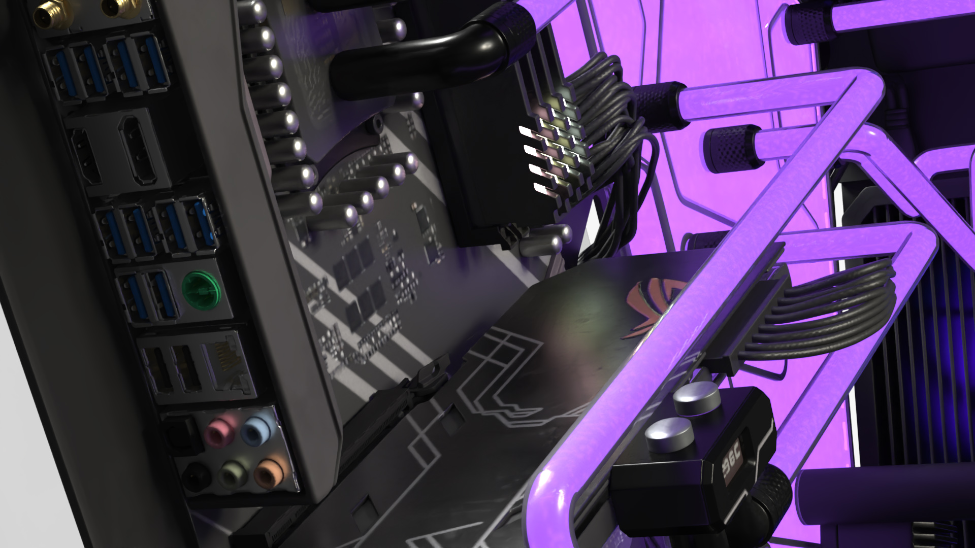 3D Gaming PC On State Open model