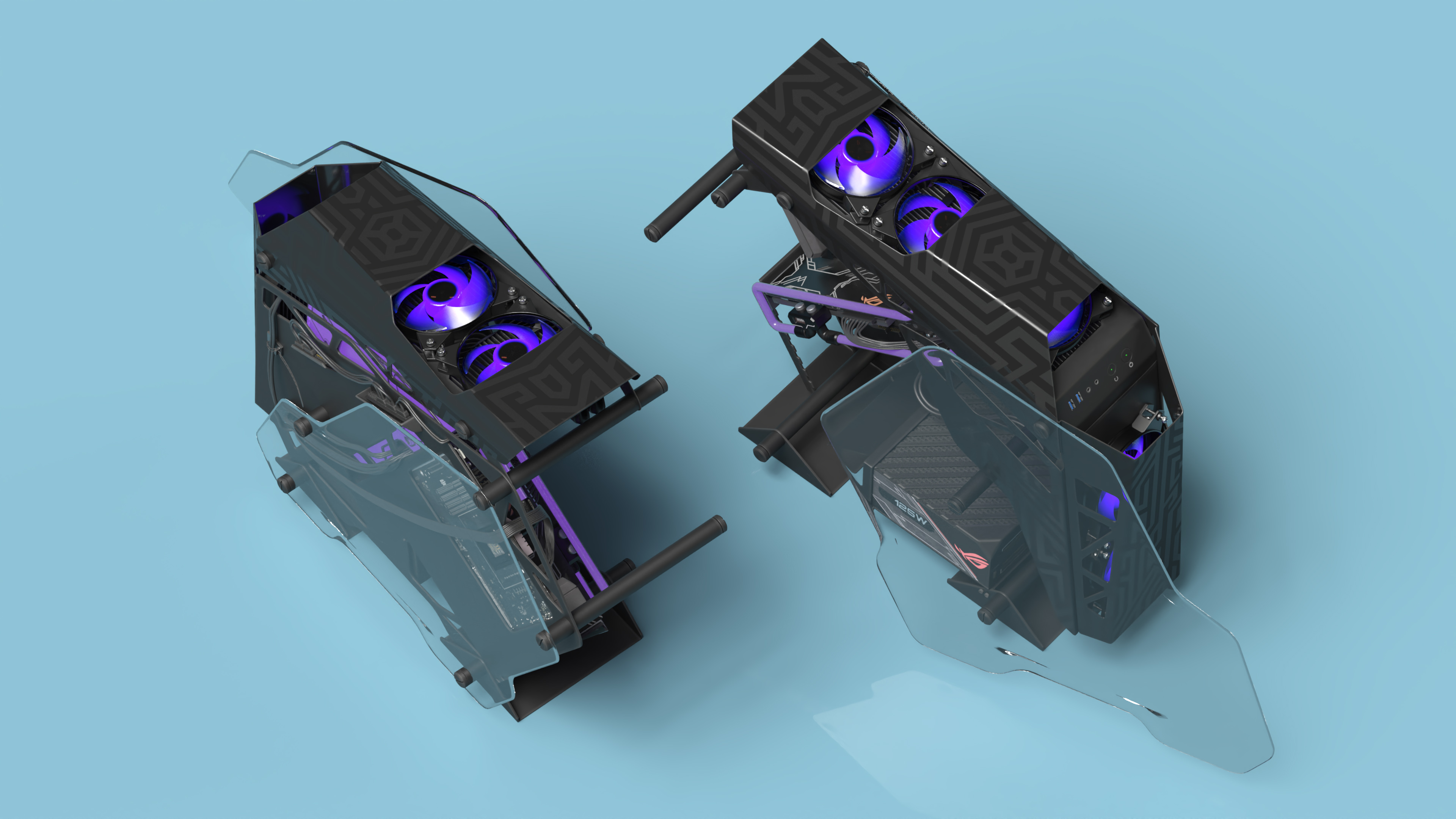 3D Gaming PC On State Open model