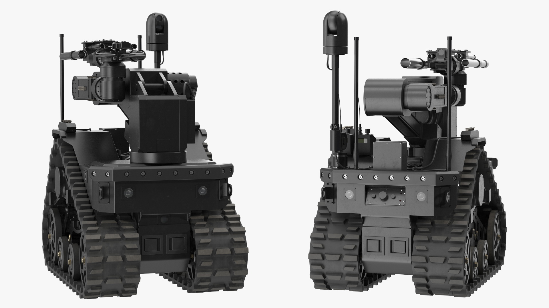 3D Multifunctional Robotic System Black Rigged model