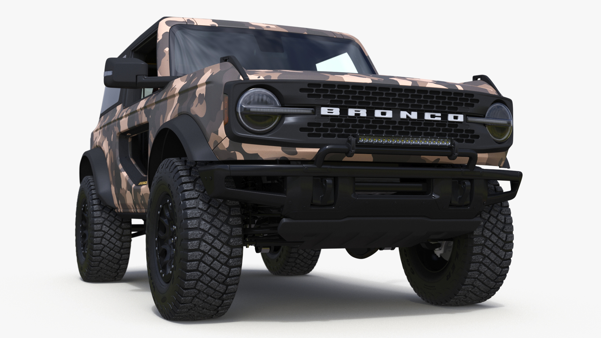 3D model 4X4 Ford Bronco Two Door Camouflage