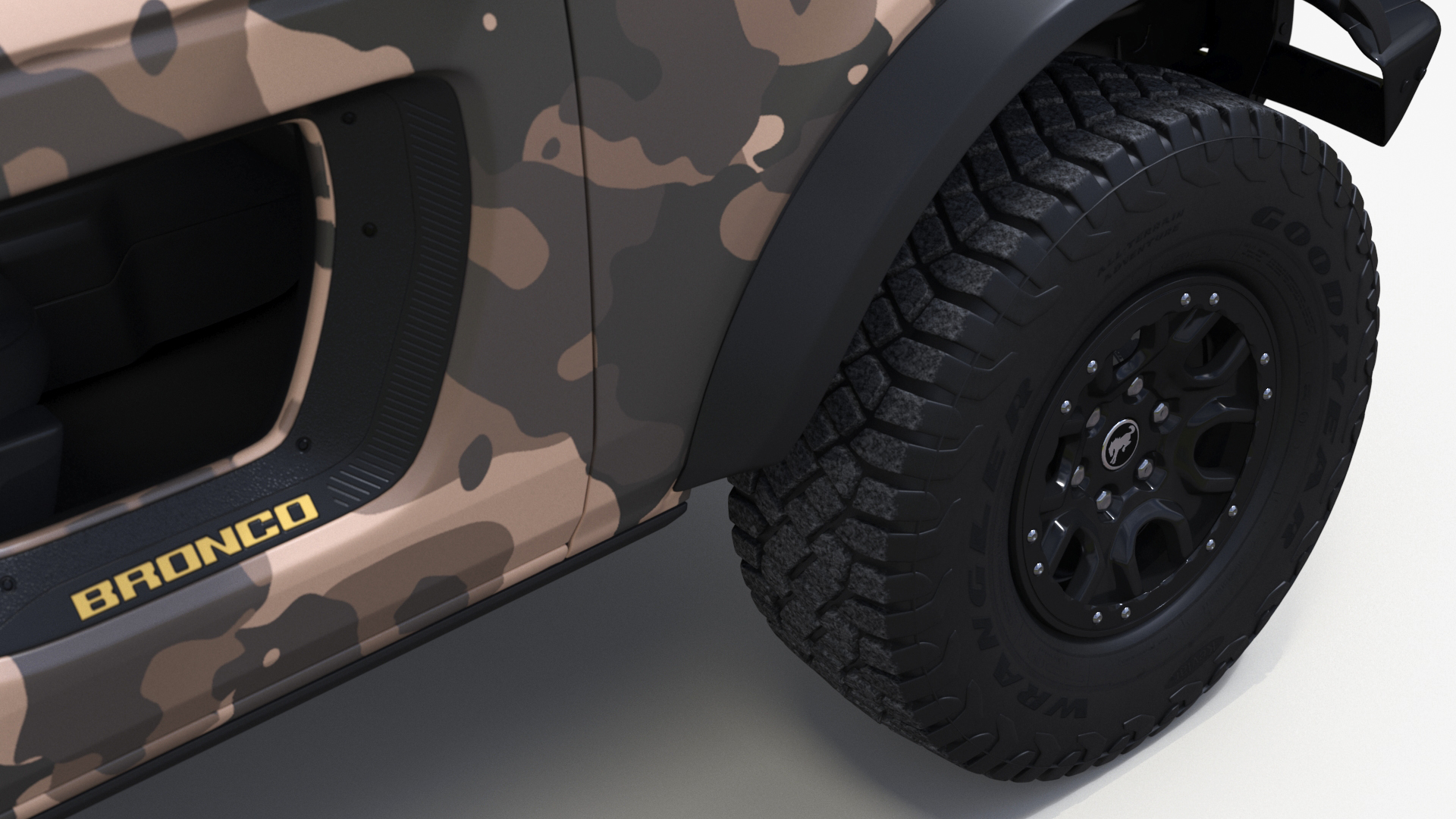 3D model 4X4 Ford Bronco Two Door Camouflage