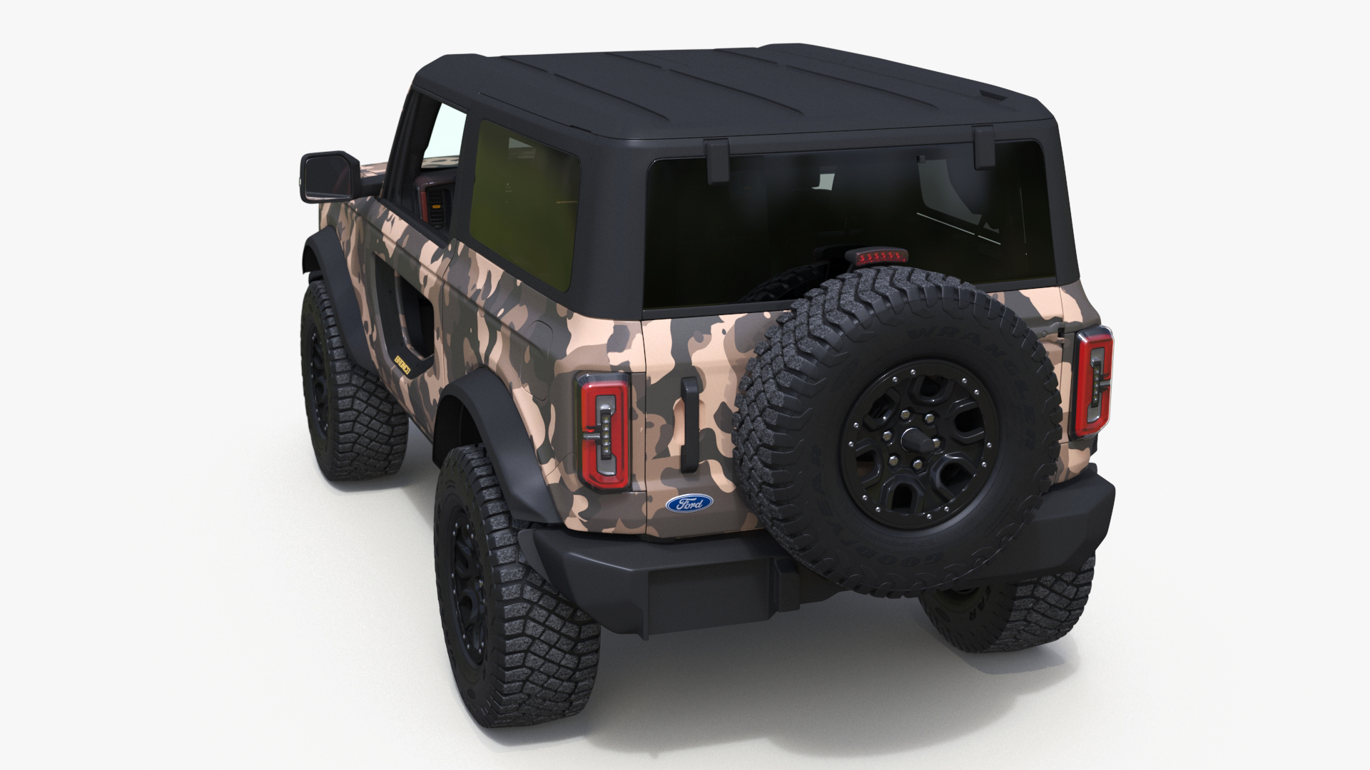 3D model 4X4 Ford Bronco Two Door Camouflage